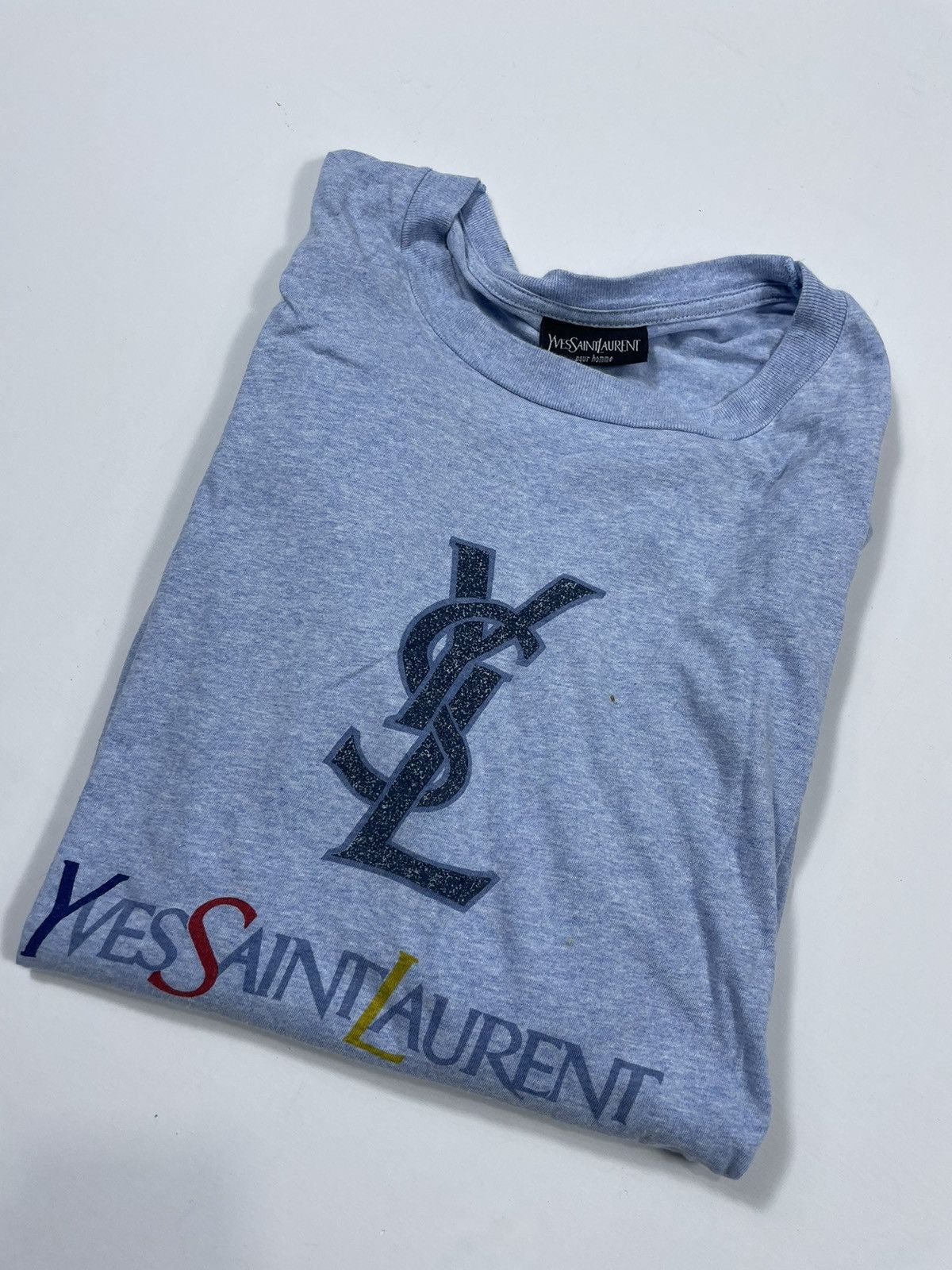 Vintage × Yves Saint Laurent YSL Logo T-Shirt vintage Size US L / EU 52-54 / 3 - 2 Thumbnail
