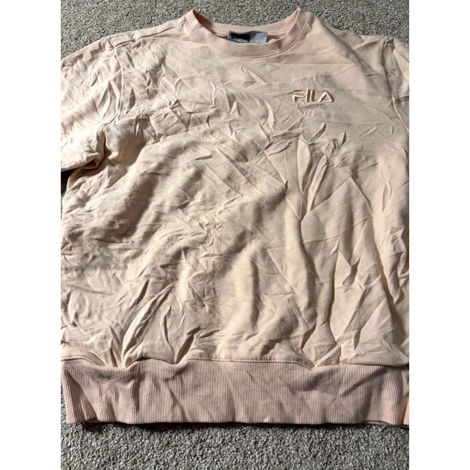 Fila FILA Sweatshirt Womens S Pink Crewneck Pullover Embroidered Logo Athletic Size S / US 4 / IT 40 - 3 Thumbnail
