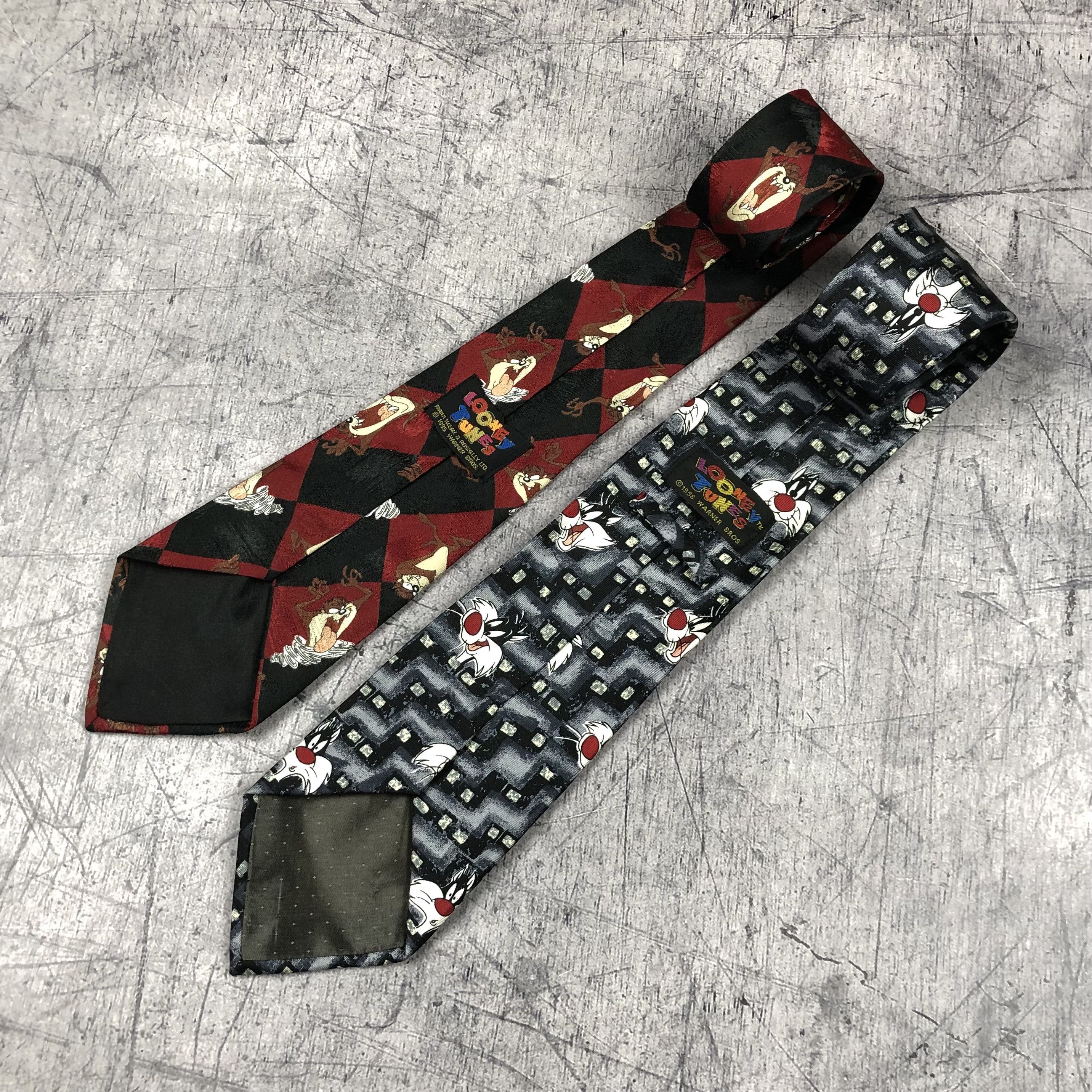 Cartoon Network Vintage 90s Looney Tunes Sylvester Tasmania Devil Tie Size ONE SIZE - 3 Thumbnail