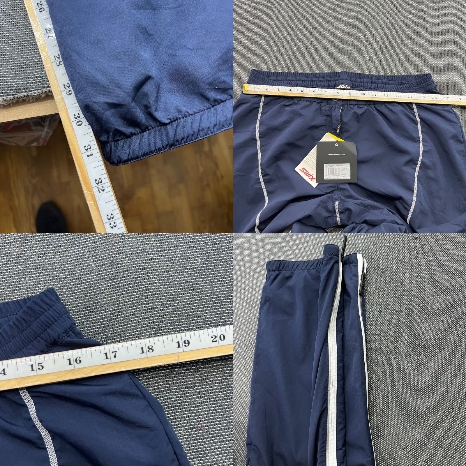 Vintage Swix Nordic X Cross Country Ski Pants Womens XL Touring Blue athletic Water Resistant Quick Dry Lightweight Softshell Track Pants Size 40" / US 18 - 8 Thumbnail