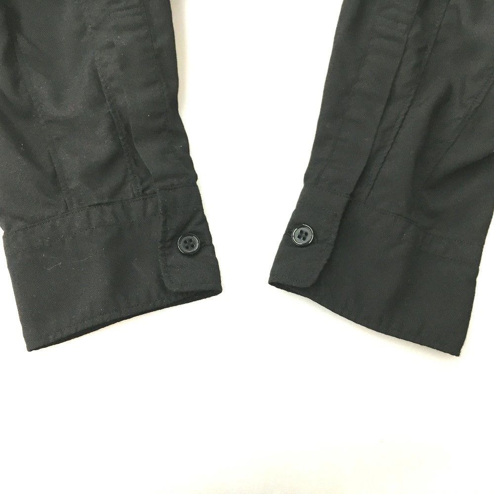 Comme des Garcons Black Shirt Belted Long Sleeve Button Up Plain Black Size US M / EU 48-50 / 2 - 4 Thumbnail