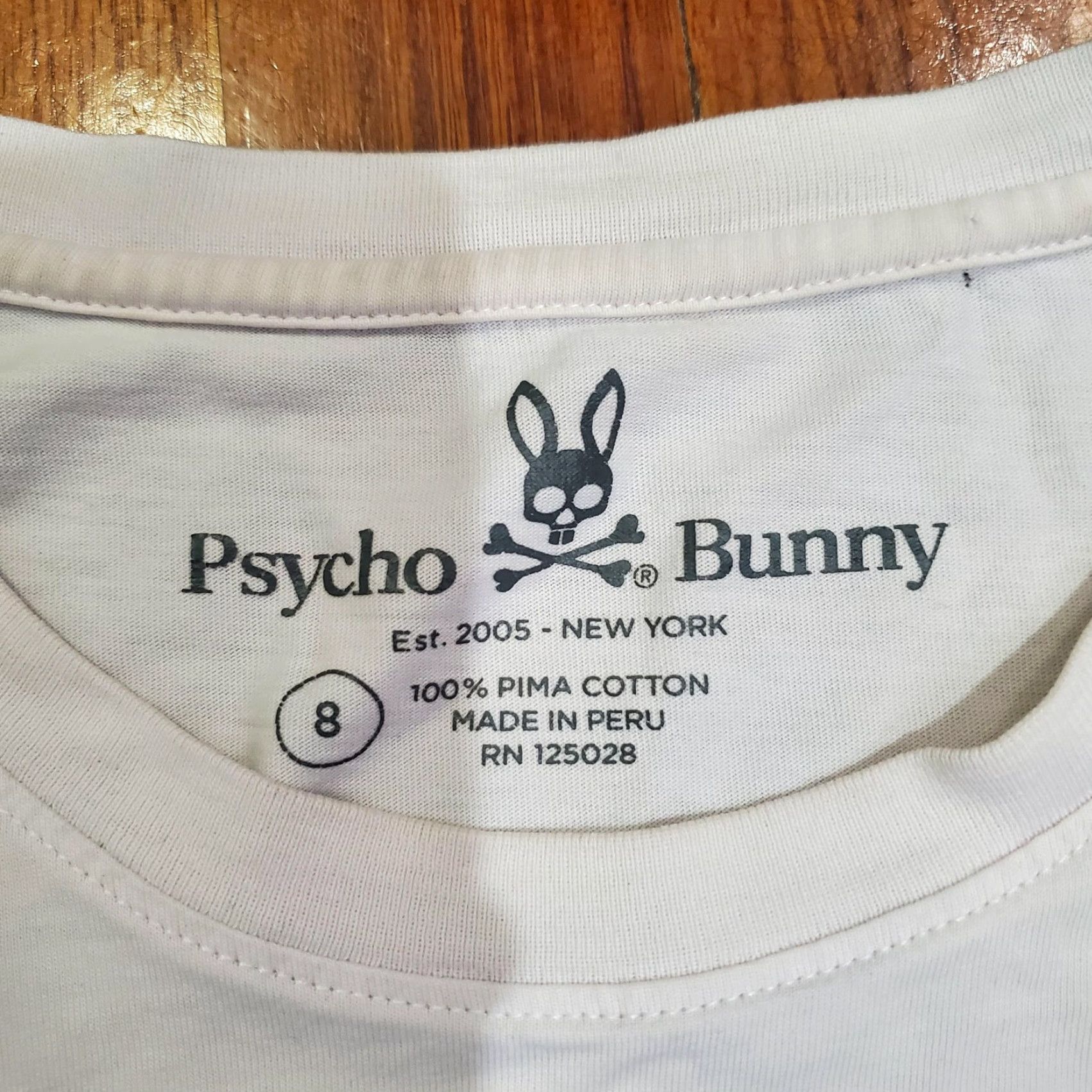Psycho Bunny Psycho Bunny Shirt Mens 2XL White Pima Cotton Graphic Skull Crossbones Crewneck Size US XXL / EU 58 / 5 - 3 Thumbnail