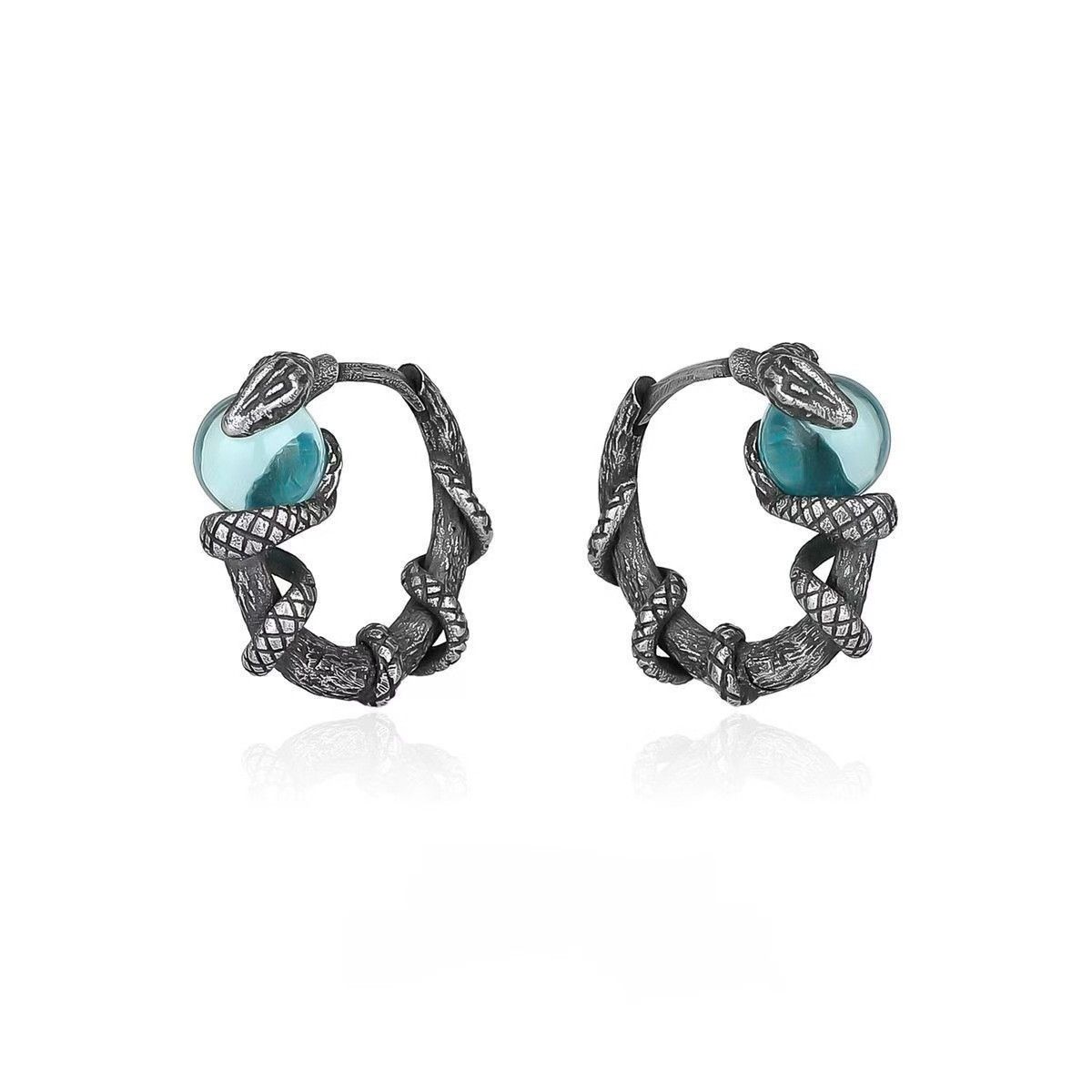Jewelry × Sterling Silver Modern Earrings One Pairs Chrome Jewelry Size ONE SIZE - 1 Thumbnail