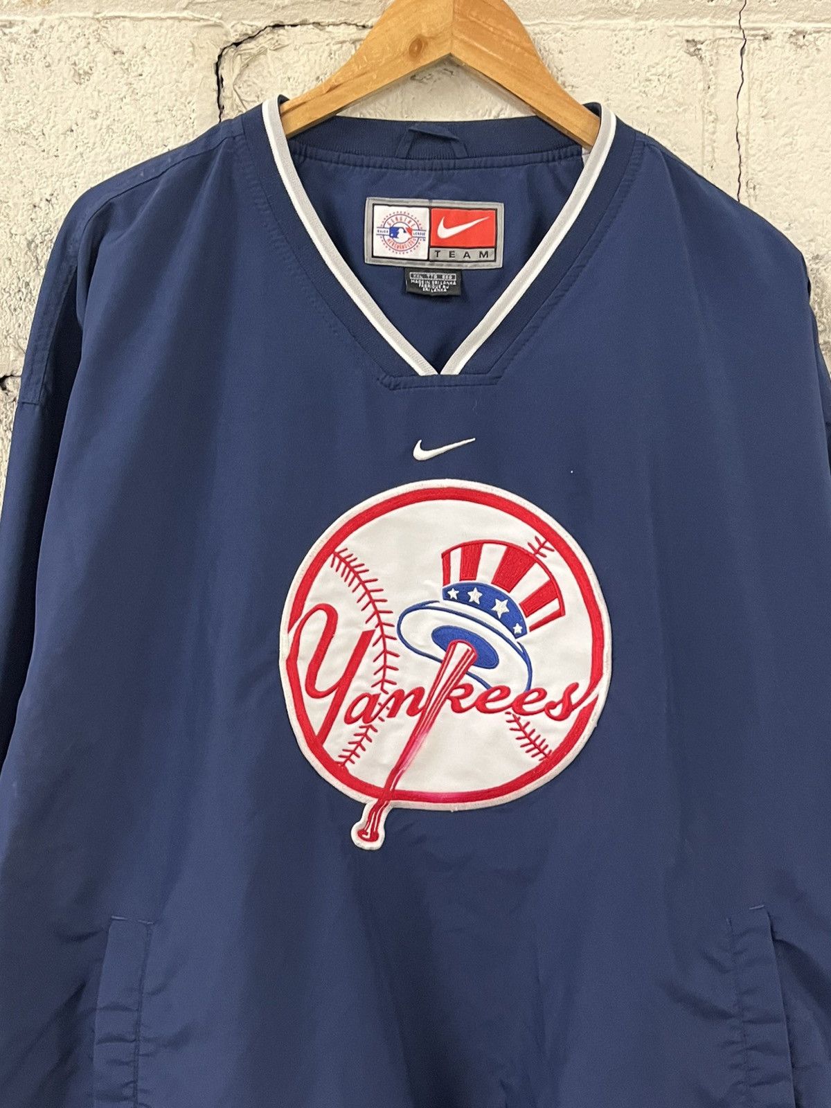 Nike Nike NY yankees y2k center swoosh windbreaker hype rare Size US XXL / EU 58 / 5 - 4 Thumbnail