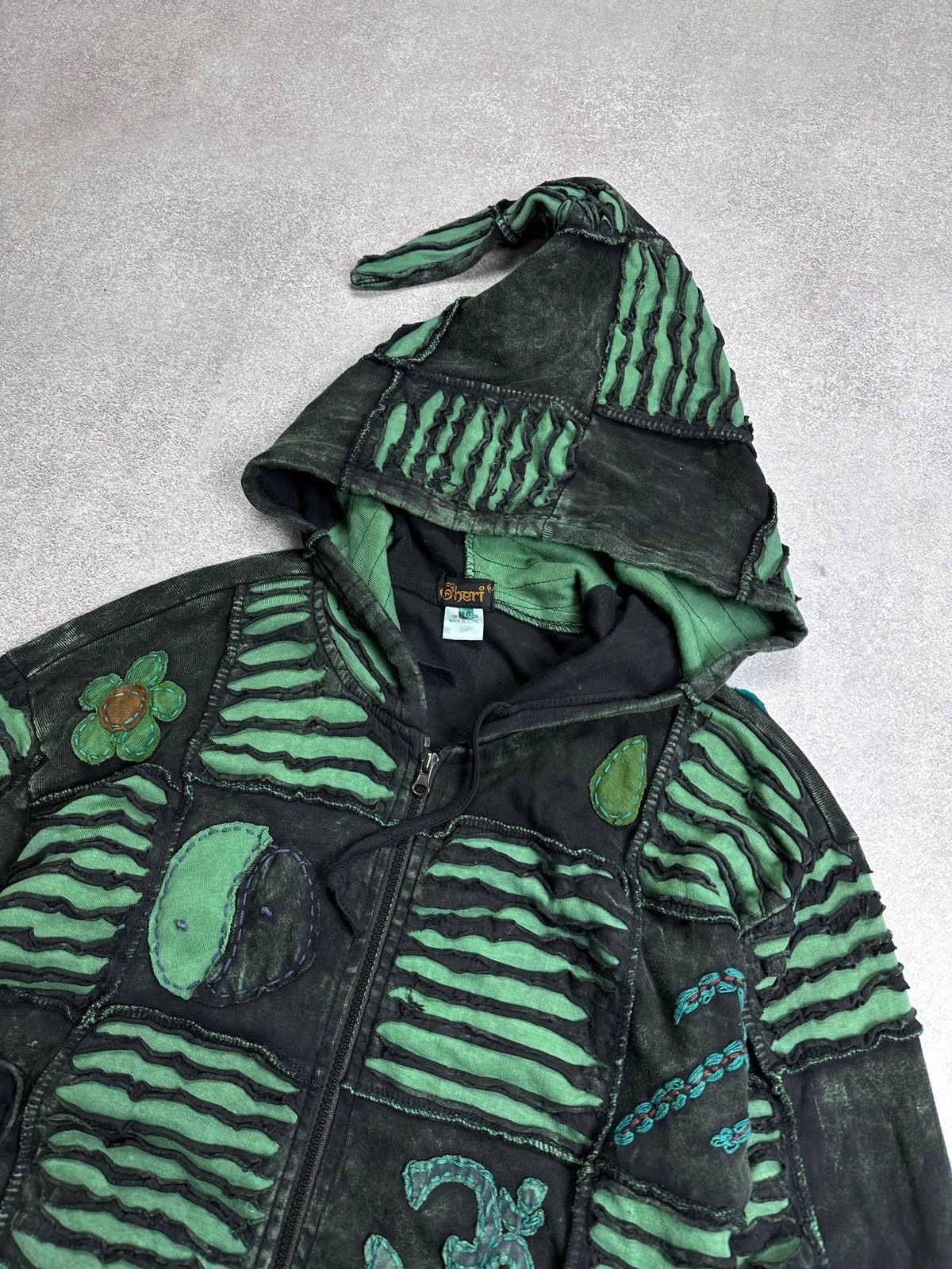 Japanese Brand Vintage avantgarde punk multicolour hoodie hippie kathmandu Size US M / EU 48-50 / 2 - 3 Thumbnail