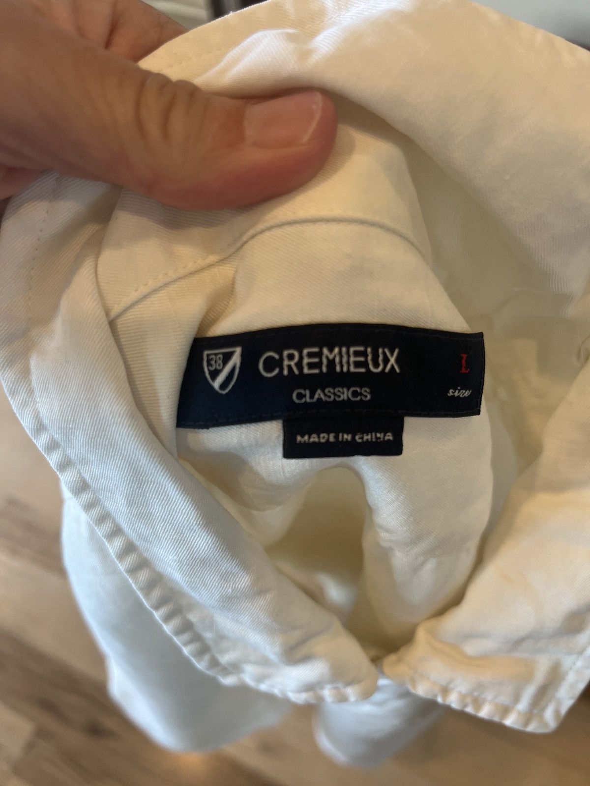 Cremieux Cremieux Silk Linen Cream Button Down Short Sleeve L Size US L / EU 52-54 / 3 - 3 Thumbnail