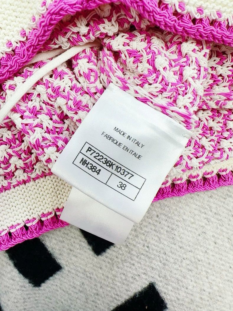 Chanel Chanel 22P pink and white four-pocket knitted sleeveless v Size XS / US 0-2 / IT 36-38 - 5 Thumbnail
