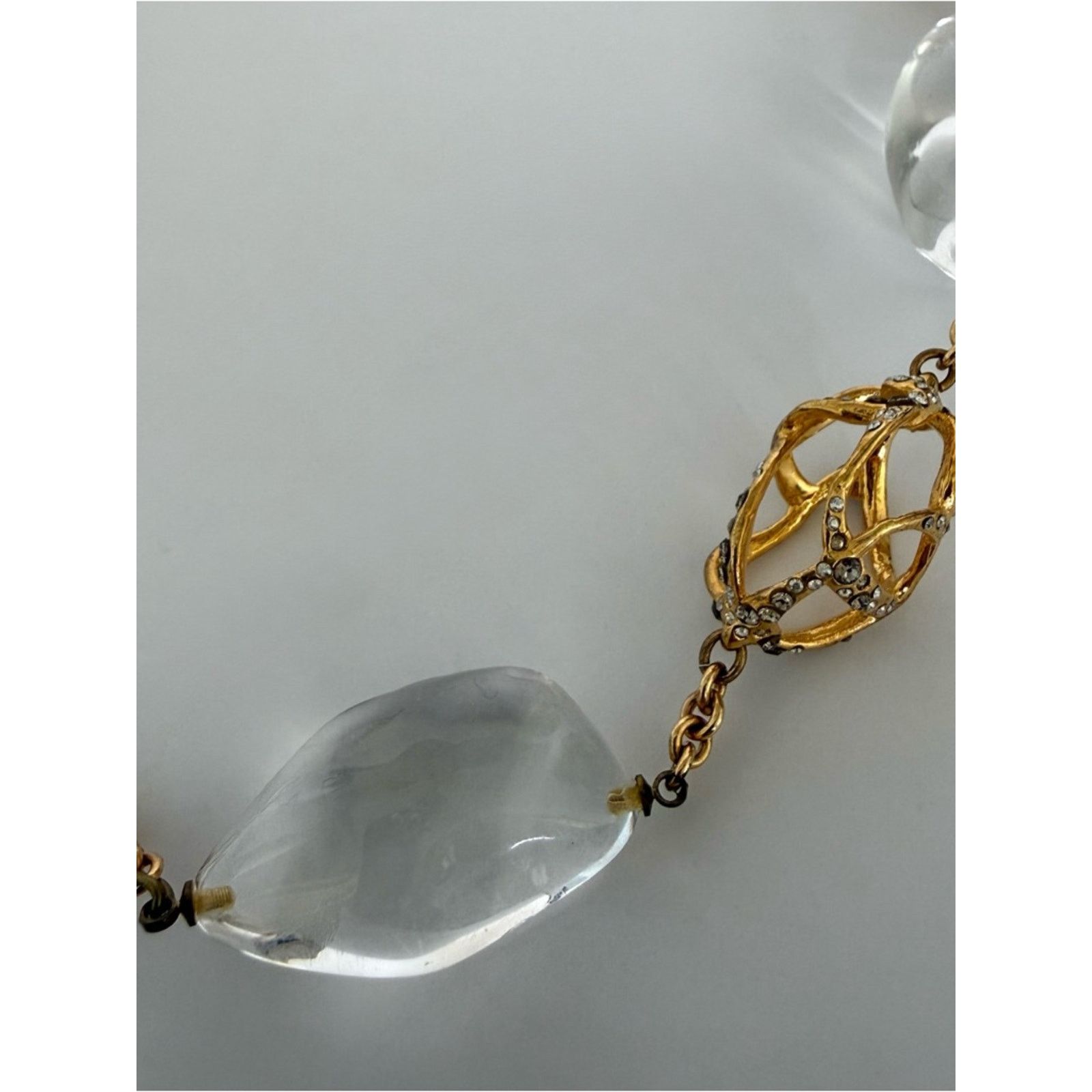 Alexis Bittar Alexis Bittar Liquid Vine necklace gold-tone metal, lucite Size ONE SIZE - 2 Thumbnail