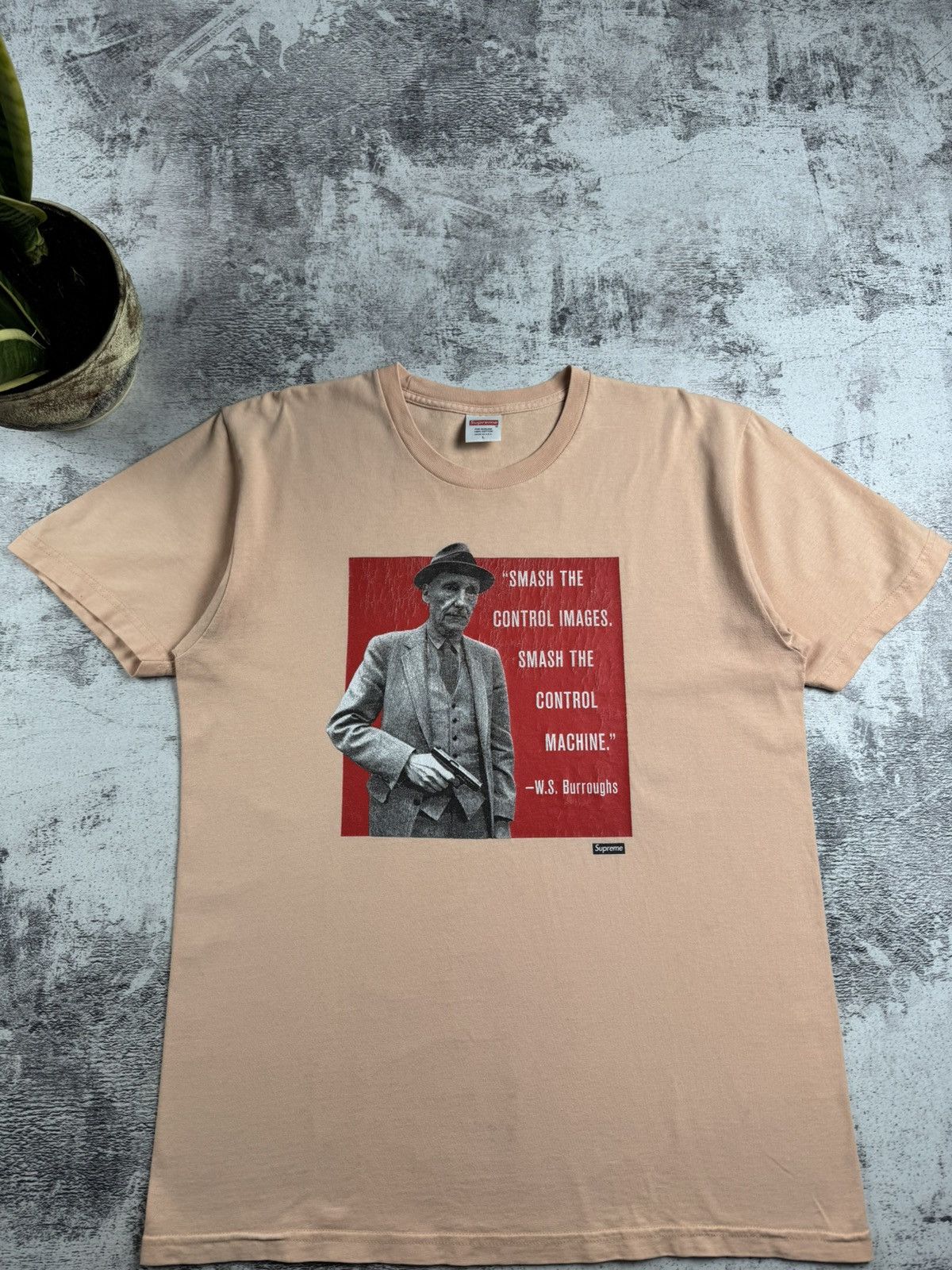 Supreme Supreme William S. Burroughs SS16 Skate 2016 Beige Hip Hop Relaxed T Shirt Tee Size US L / EU 52-54 / 3 - 4 Thumbnail