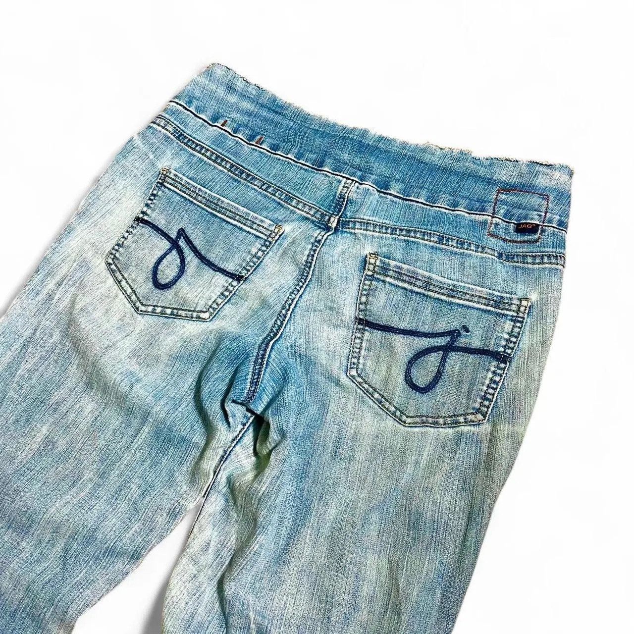 Vintage JAG Pull On Light Wash Denim Jeans - Size 6 Size 28" / US 6 / IT 42 - 4 Thumbnail