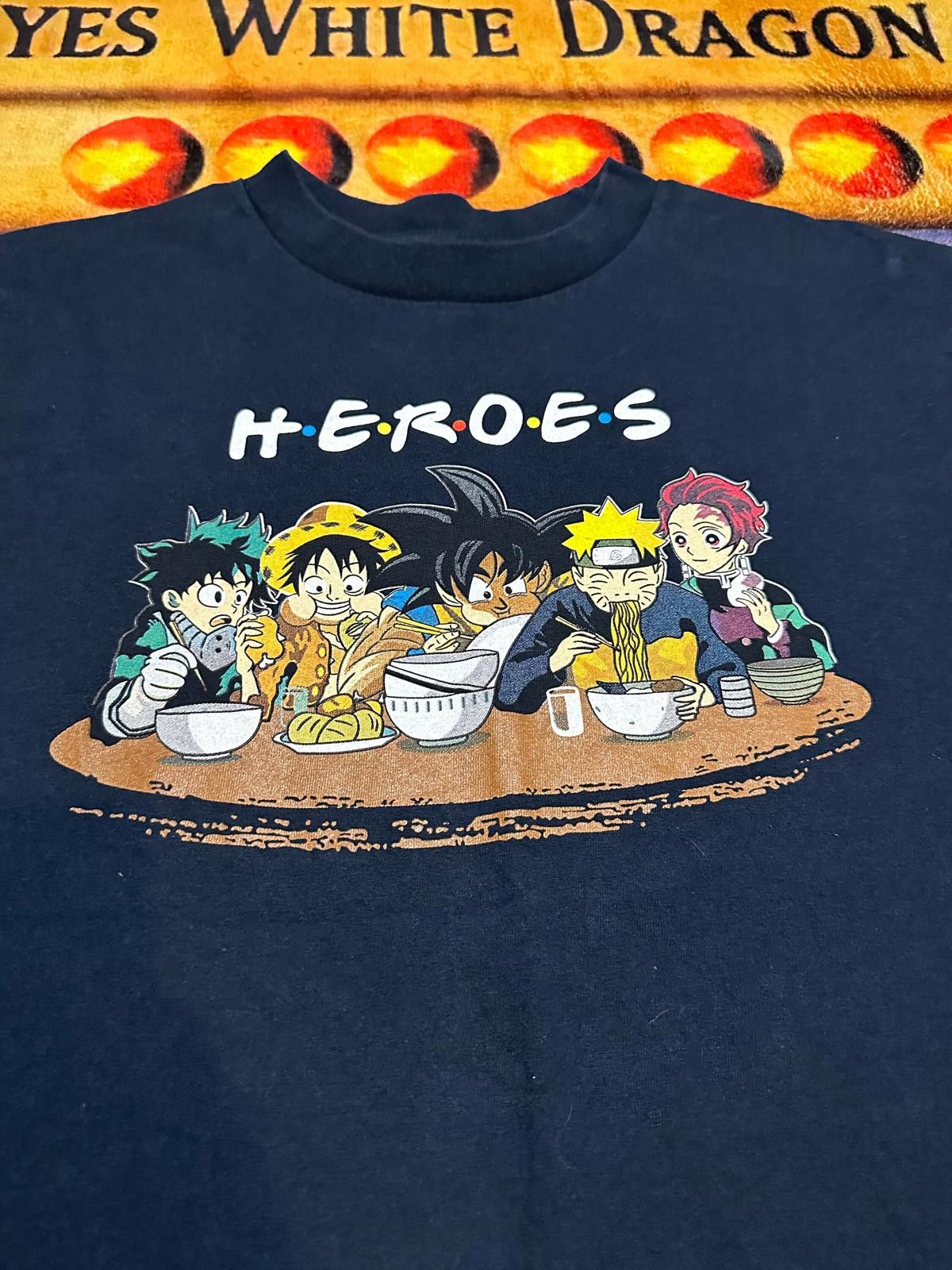 Unknown London Black Graphic Anime Heroes T-Shirt Size ONE SIZE - 2 Thumbnail