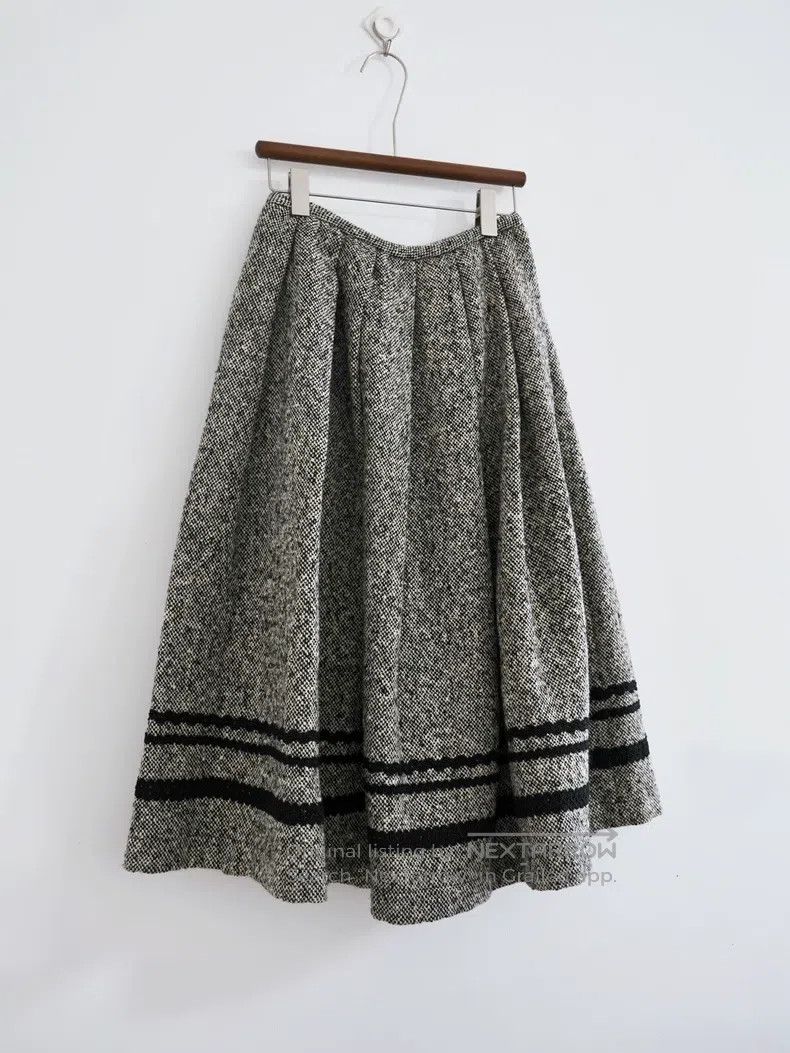 Comme des Garcons Comme Des Garcons size M Wool Tweed Pleated Skirt Size 22" - 6 Thumbnail
