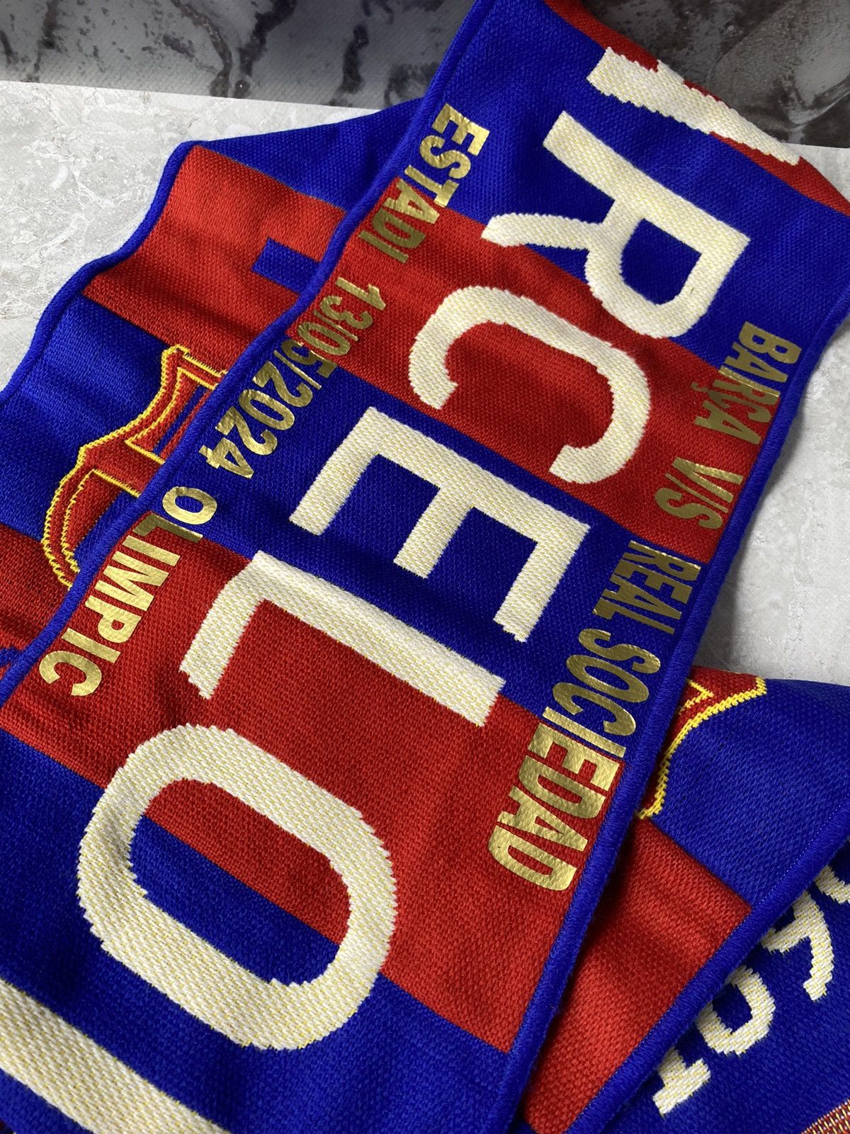 Vintage FC Barcelona Força Barça Scarf - Authentic Fan Gear Size ONE SIZE - 3 Thumbnail