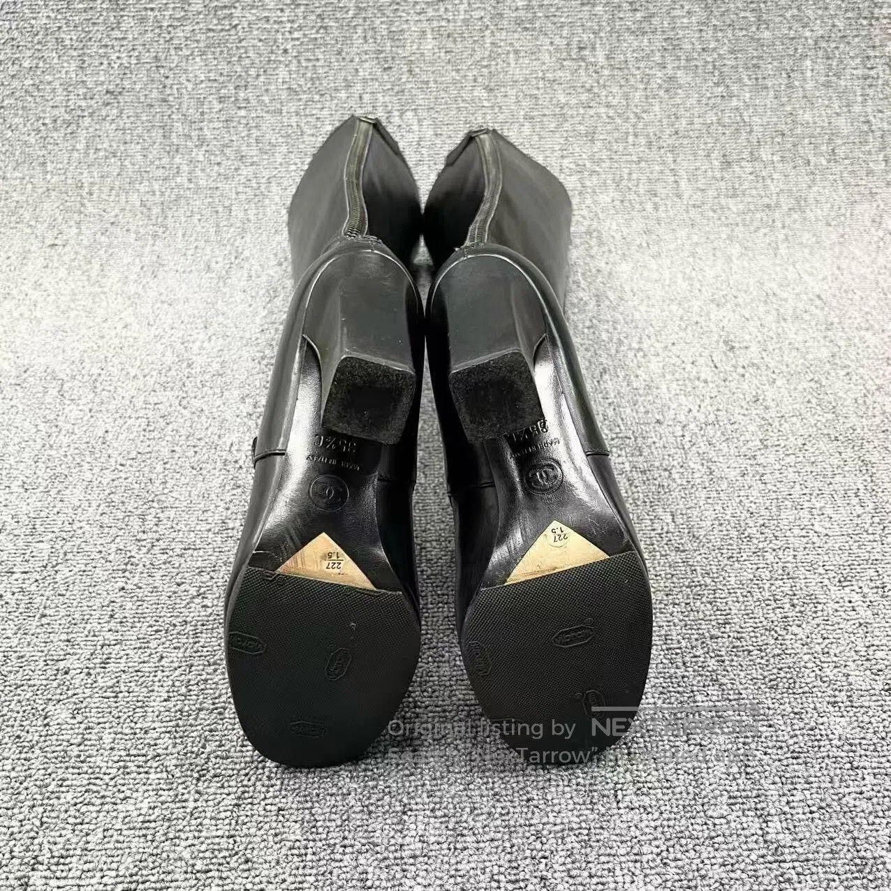Chanel Chanel Black Lambskin Double C Knee. Size US 4.5 / IT 34.5 - 4 Thumbnail