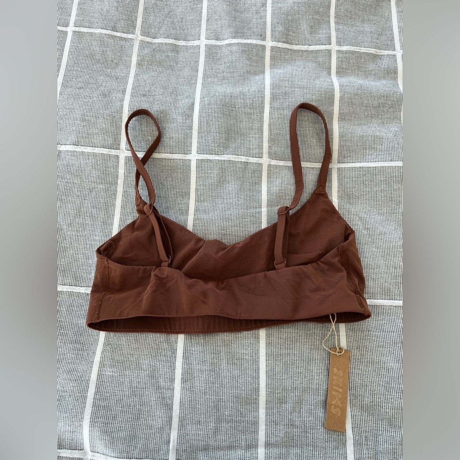 SKIMS NWT Skims Mesh Scoop Neck Bralette Jasper Size XS Size ONE SIZE - 3 Thumbnail