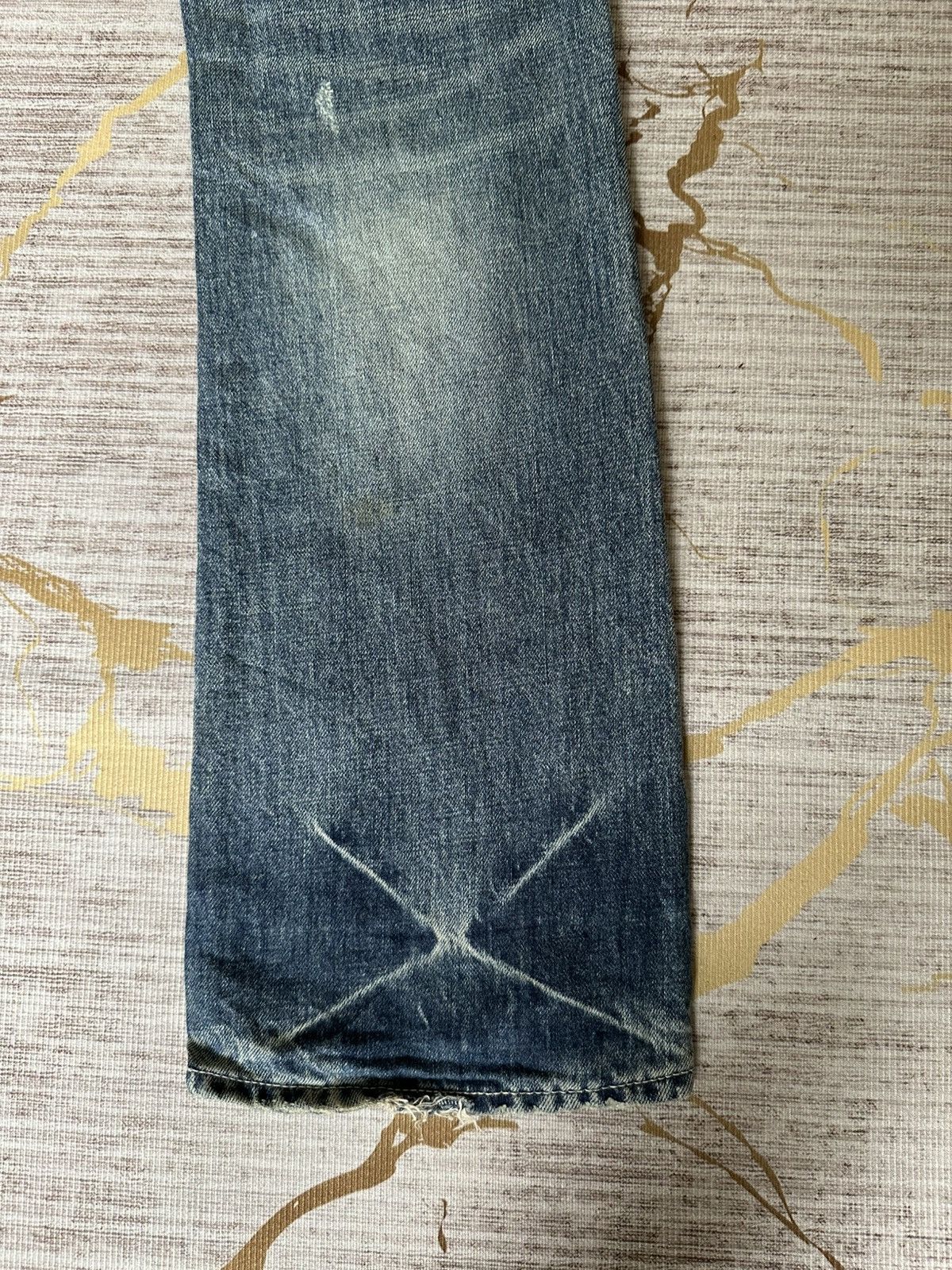 CIVARIZE FLARE Cavari A Studded Pocket Claw Marks Distressed Denim Size US 32 / EU 48 - 15 Thumbnail
