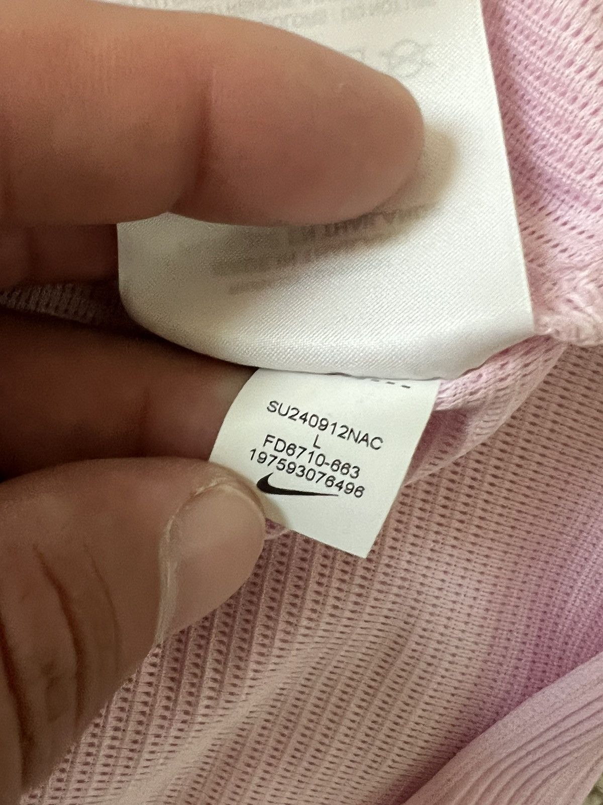 Nike Nike Dri-FIT Victory VNR Light Pink Golf Polo Shirt Size L / US 10 / IT 46 - 7 Thumbnail
