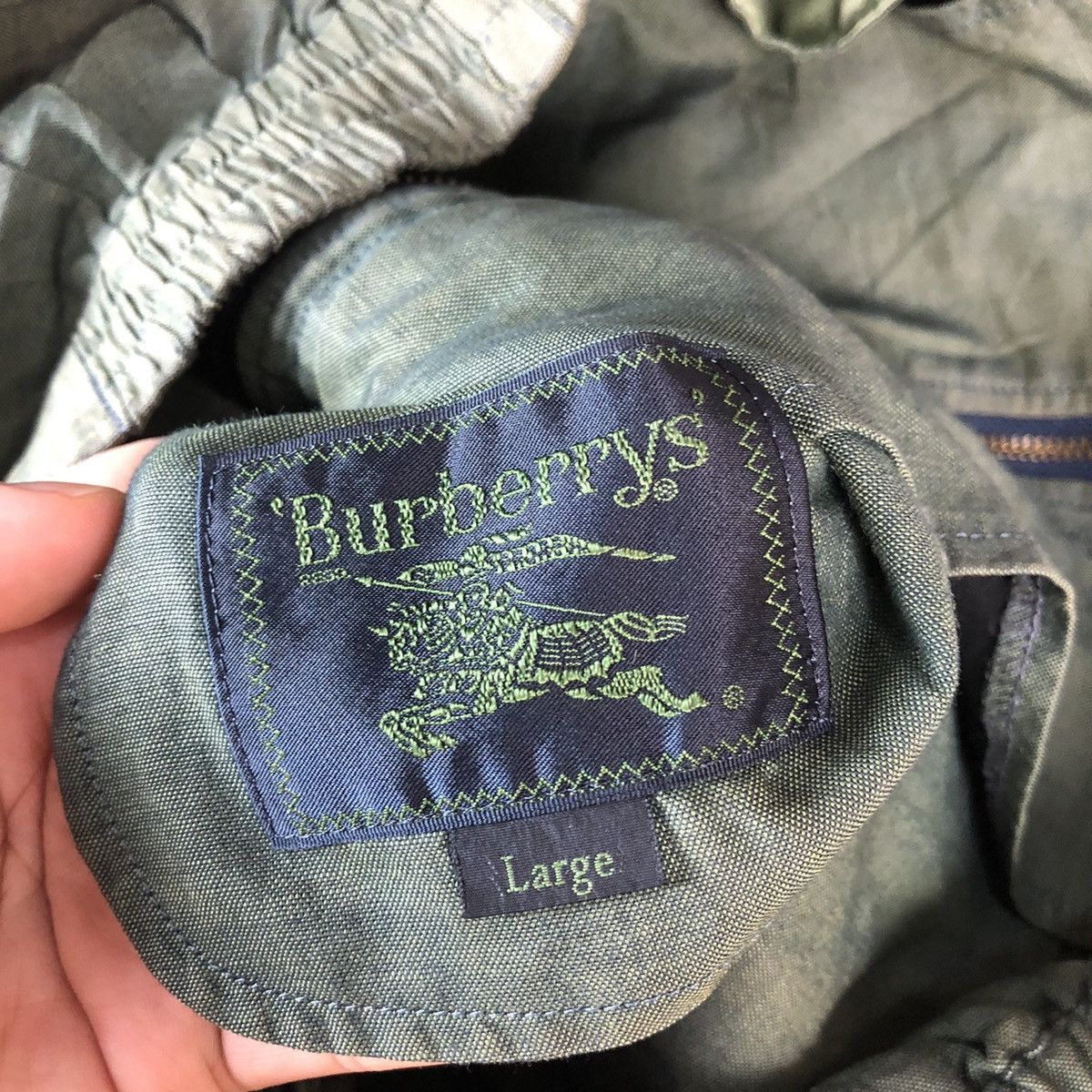 Burberry Burberrys vintage Green Bombers Jacket #A2510 Size US L / EU 52-54 / 3 - 11 Thumbnail