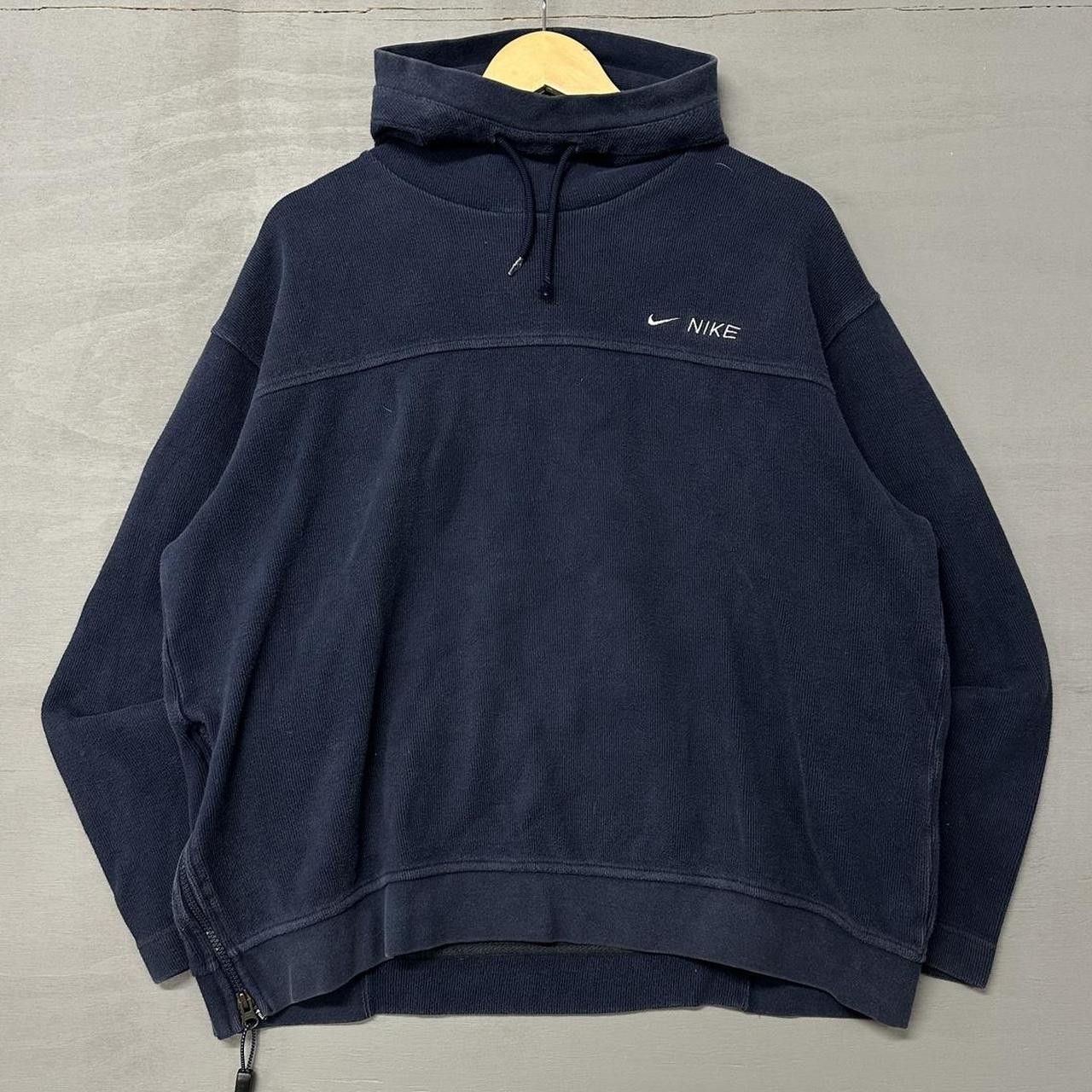 Nike Rare Nike Y2K Navy Blue Pullover Hoodie Sweatshirt Large Size US L / EU 52-54 / 3 - 1 Thumbnail