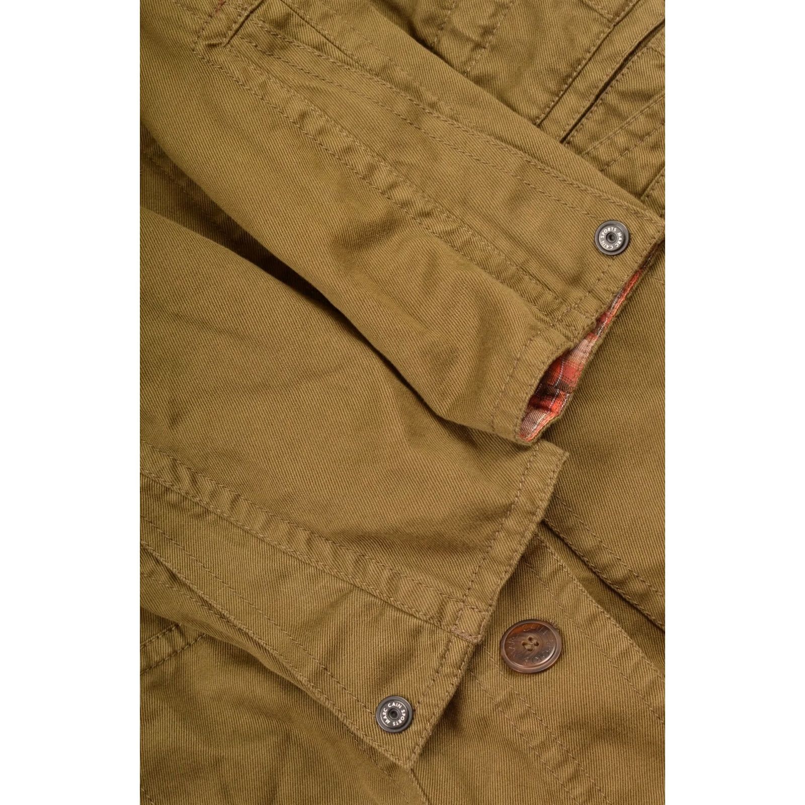 Marcs Marc Cain Designer Khaki Cotton Linen Parka Jacket KS 11.01 W27 Size N 4 Womens Coat Green 90s Style Size S / US 4 / IT 40 - 5 Thumbnail
