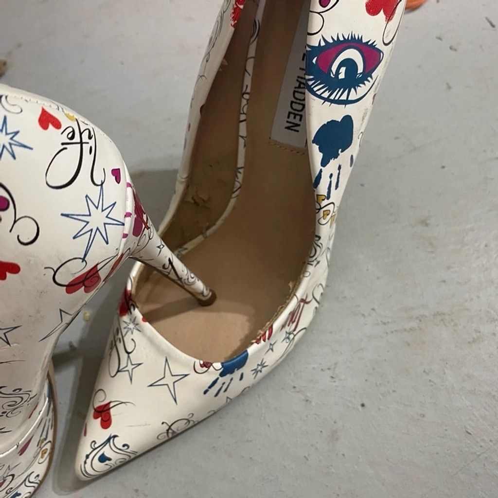 Steve Madden Women's Steve Madden Heels, White Multi, Size 8.5 Size US 8.5 / IT 38.5 - 3 Thumbnail