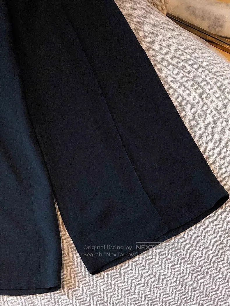 Hermes Hermes Black elastic waist wide-leg pants Size 25" / US 0 / IT 36 - 4 Thumbnail