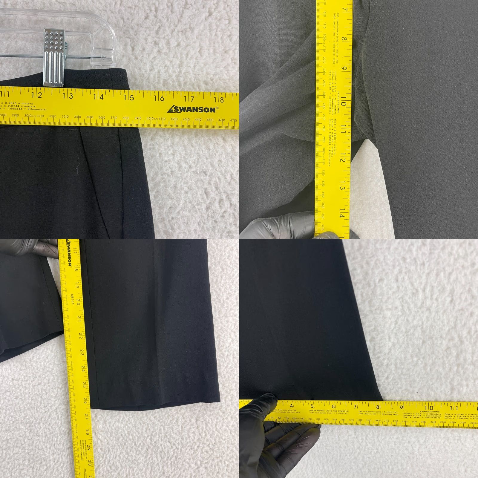 NYDJ NYDJ Black Straight Leg Dress Pants Womens Size 4 Flat Front Mid-Rise Office Pants Black Stretch Breathable Regular 30W 26.5In Seams Size 27" / US 4 / IT 40 - 8 Thumbnail