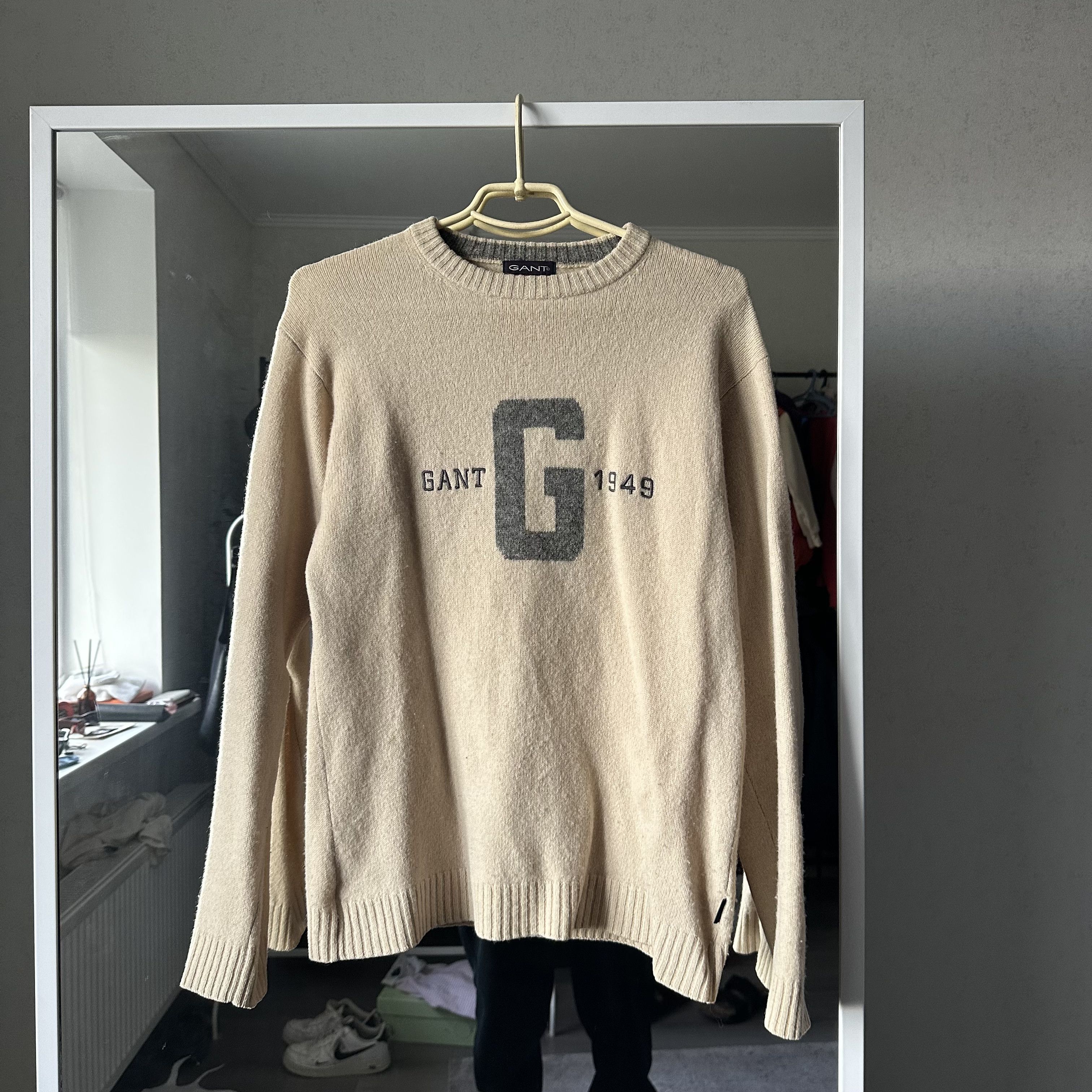 Gant Gant Big Logo Lambswool Vintage Avant Garde Sweater Size US S / EU 44-46 / 1 - 1 Thumbnail