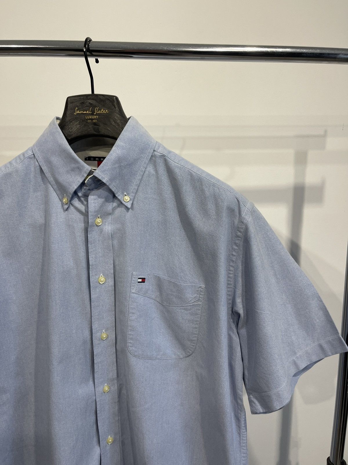 Tommy Hilfiger Vintage Tommy Hilfiger Oxford Shirt Blue Button Down Size M Size US M / EU 48-50 / 2 - 2 Thumbnail