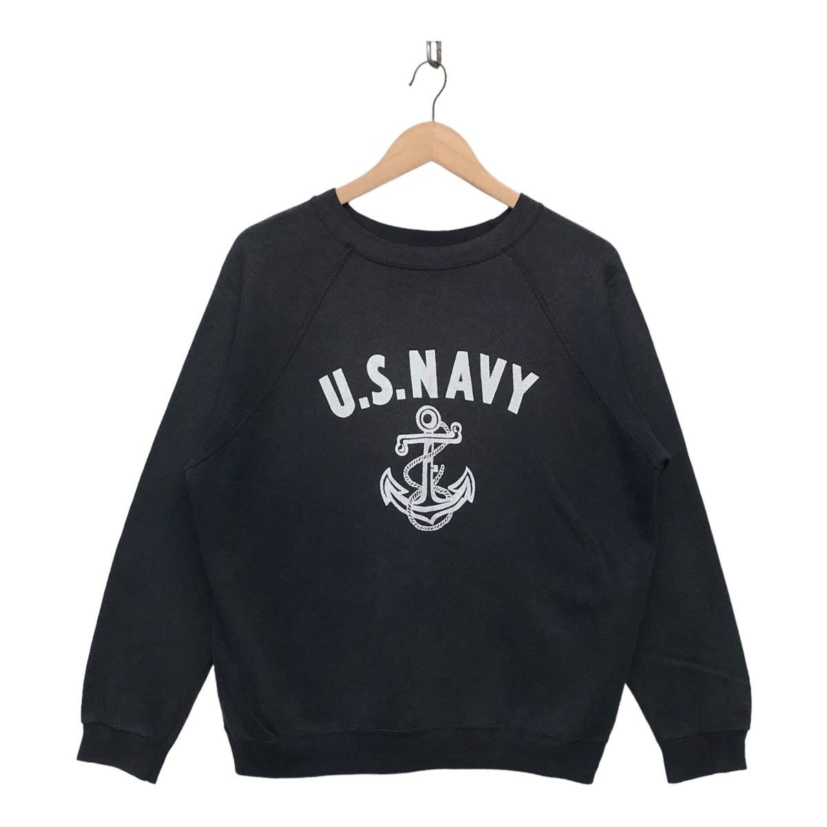 Vintage Vintage Navy Sweatshirt Military Sweater Size US L / EU 52-54 / 3 - 1 Thumbnail