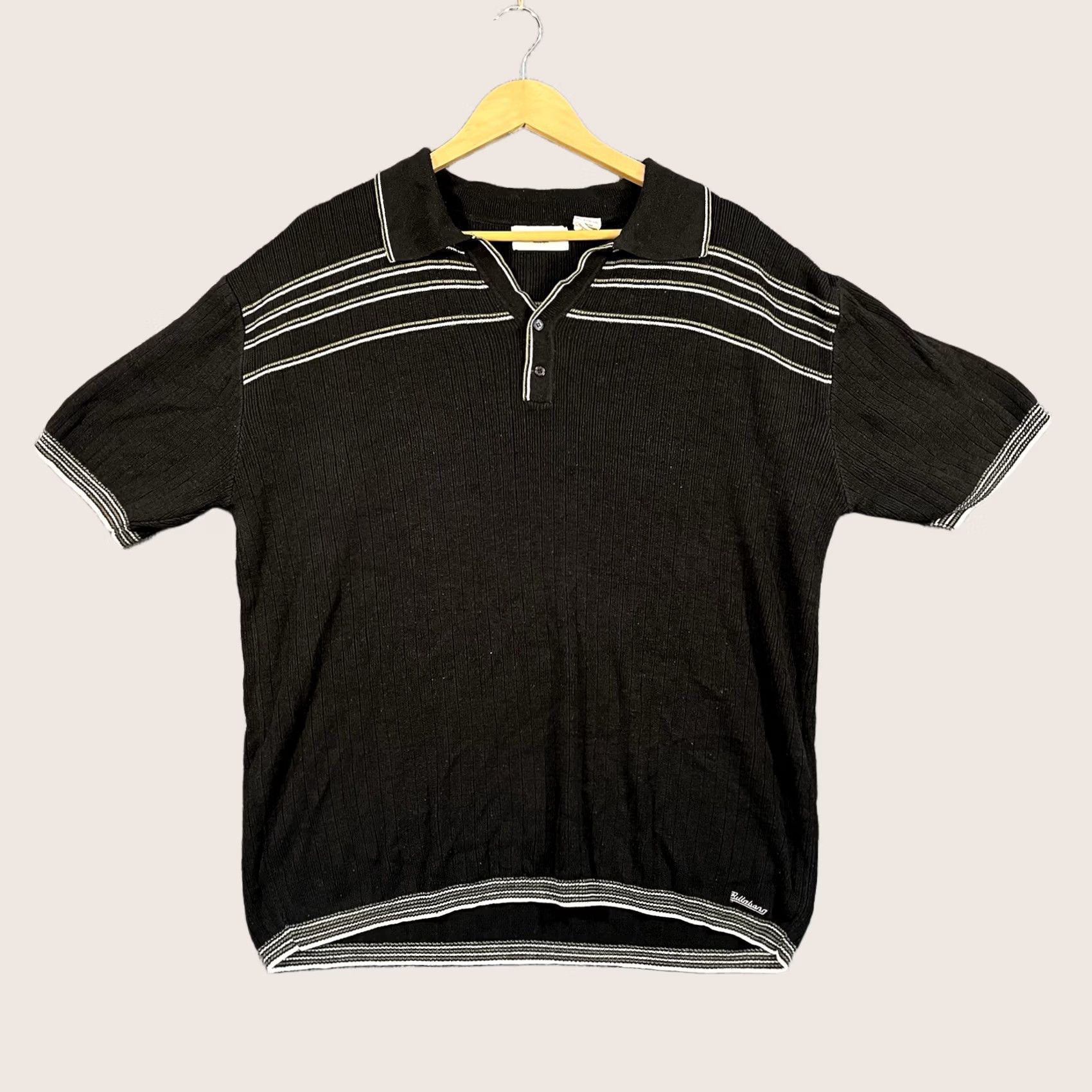 Billabong VINTAGE Billabong Polo Shirt Mens Large Black Surf Skate Striped Terry Cloth 90s Size US L / EU 52-54 / 3 - 1 Thumbnail