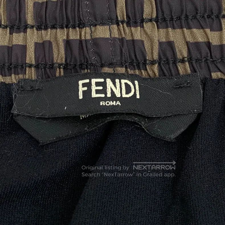 Fendi Fendi Dark brown logo lettering full print drawstring casu Size US 34 / EU 50 - 5 Thumbnail