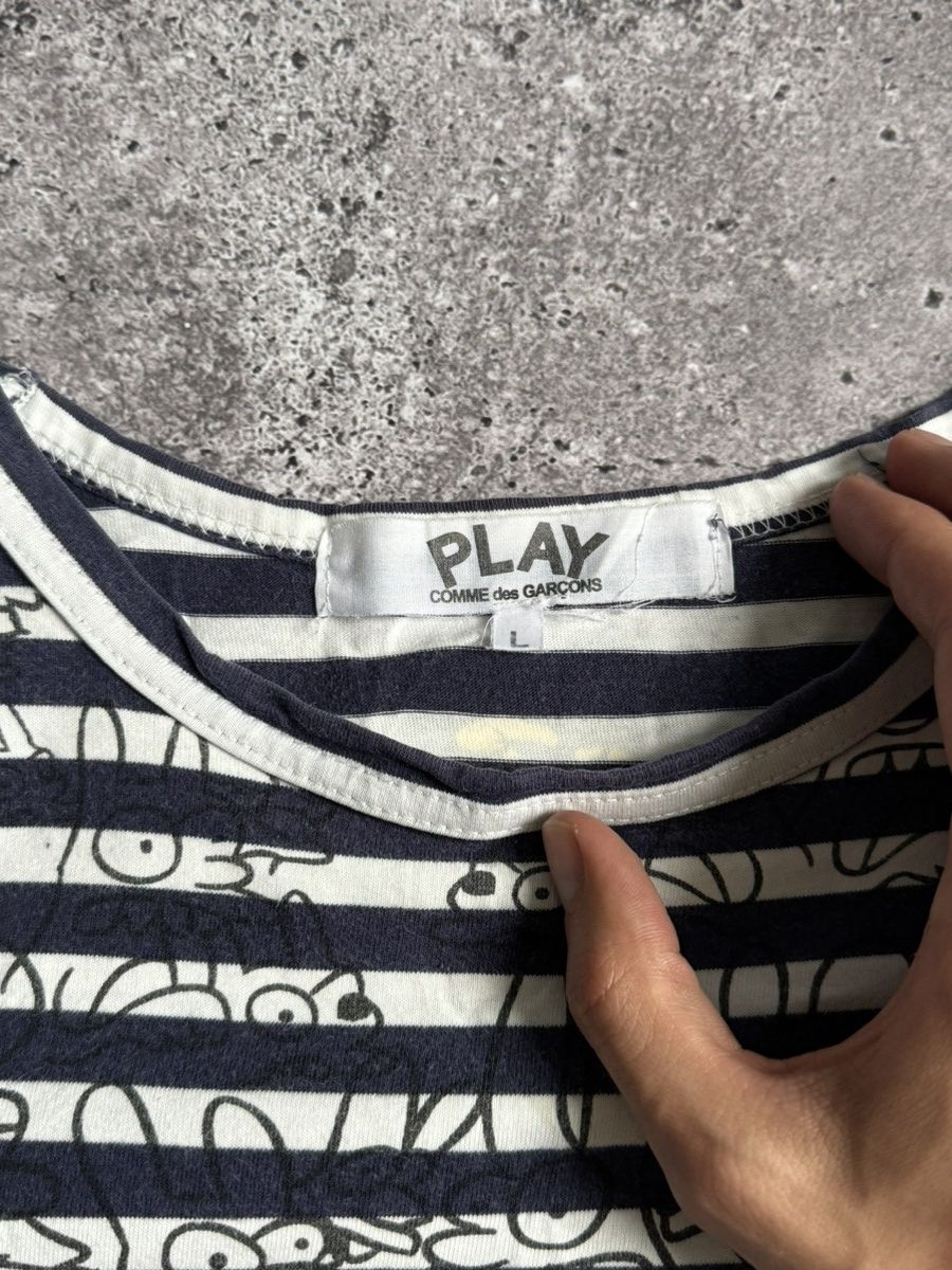 Comme des Garcons Vintage Come des Garçons Play rare distressed t-shirt Size US L / EU 52-54 / 3 - 7 Thumbnail