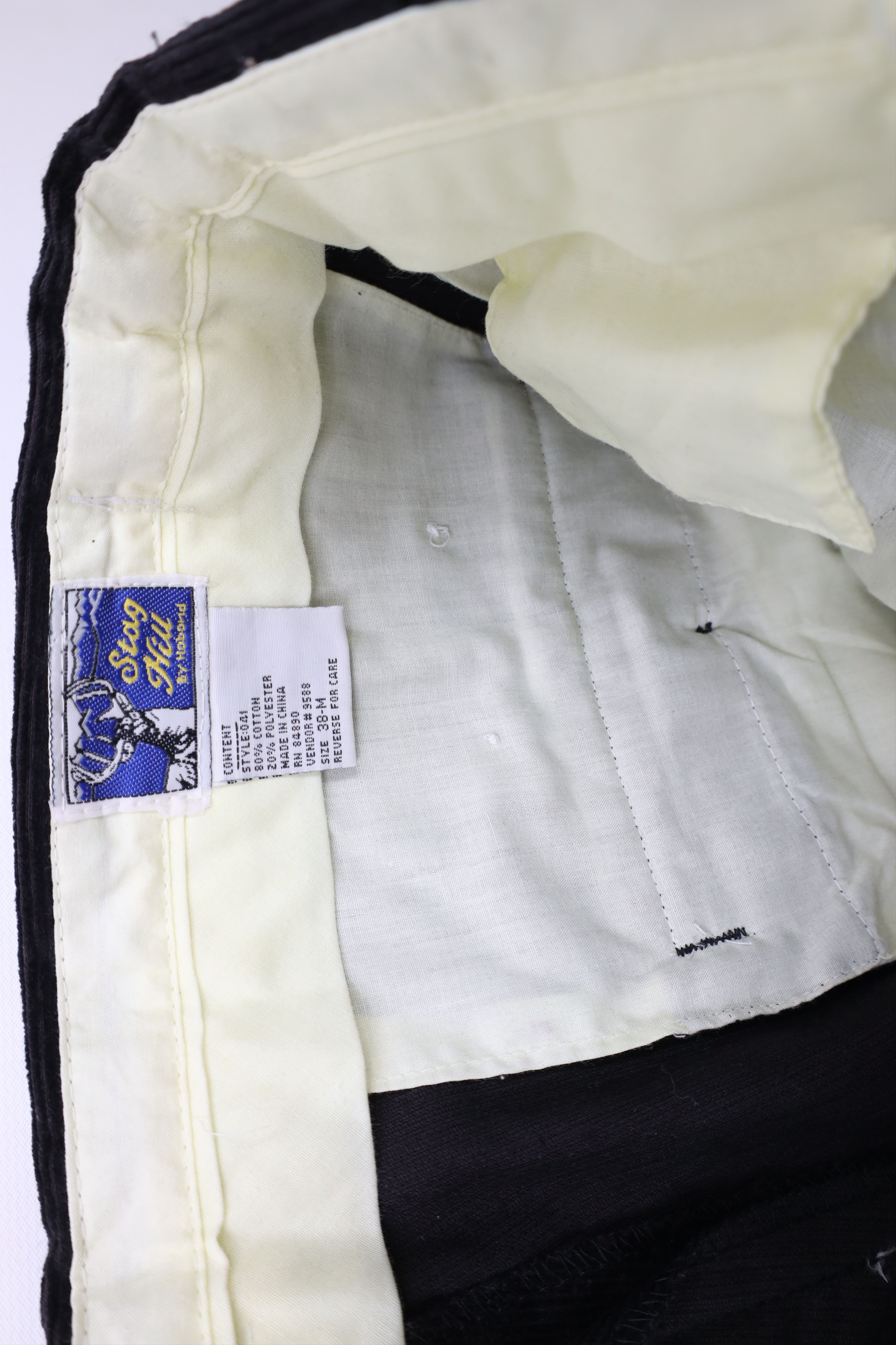 Vintage Vintage 90s Streetwear Wide Leg Corduroy Chino Pants Black Size US 38 / EU 54 - 7 Thumbnail