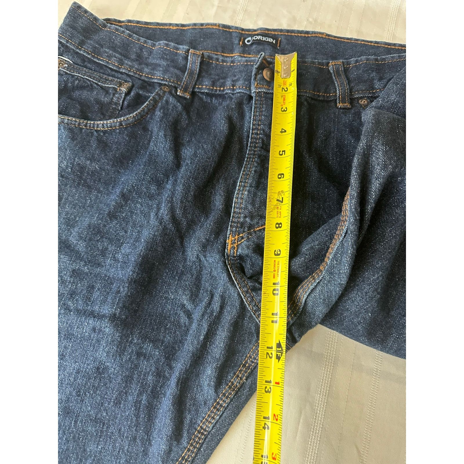 Original Chuck ORIGIN USA Men’s Dark Indigo Jeans Standard Straight Leg Fit Size US 36 / EU 52 - 12 Thumbnail
