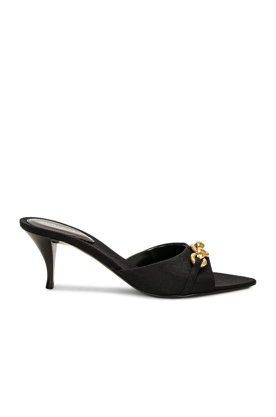 Saint Laurent Paris o1bcso1str1124 Le Maillon Mules in Nero Size US 5.5 / IT 35.5 - 1 Thumbnail