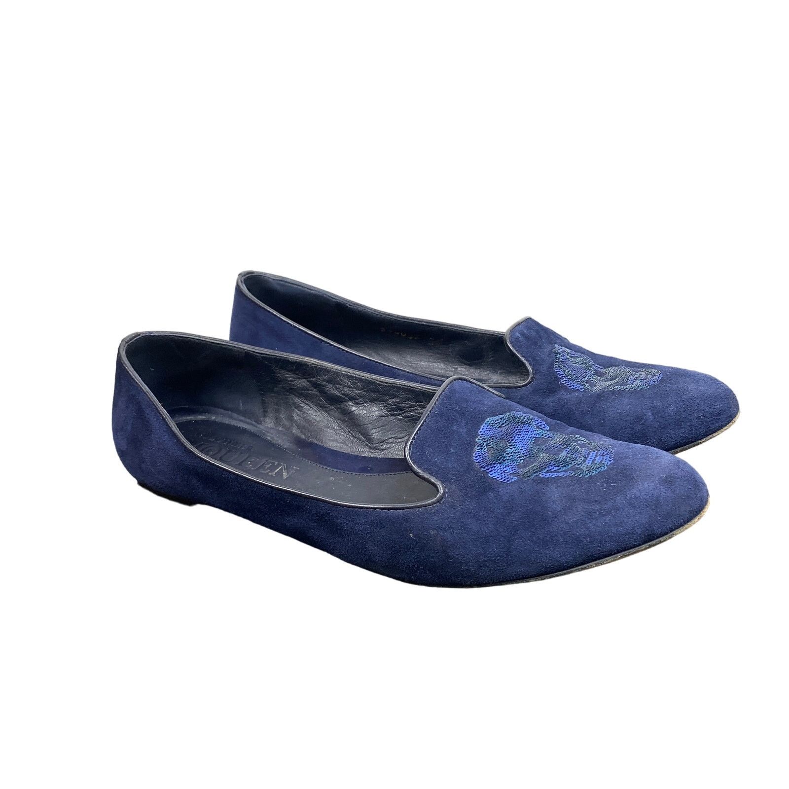 Alexander McQueen Alexander McQueen Suede Skull Loafers Flats Women's 39 US 9 Size US 9 / IT 39 - 1 Thumbnail