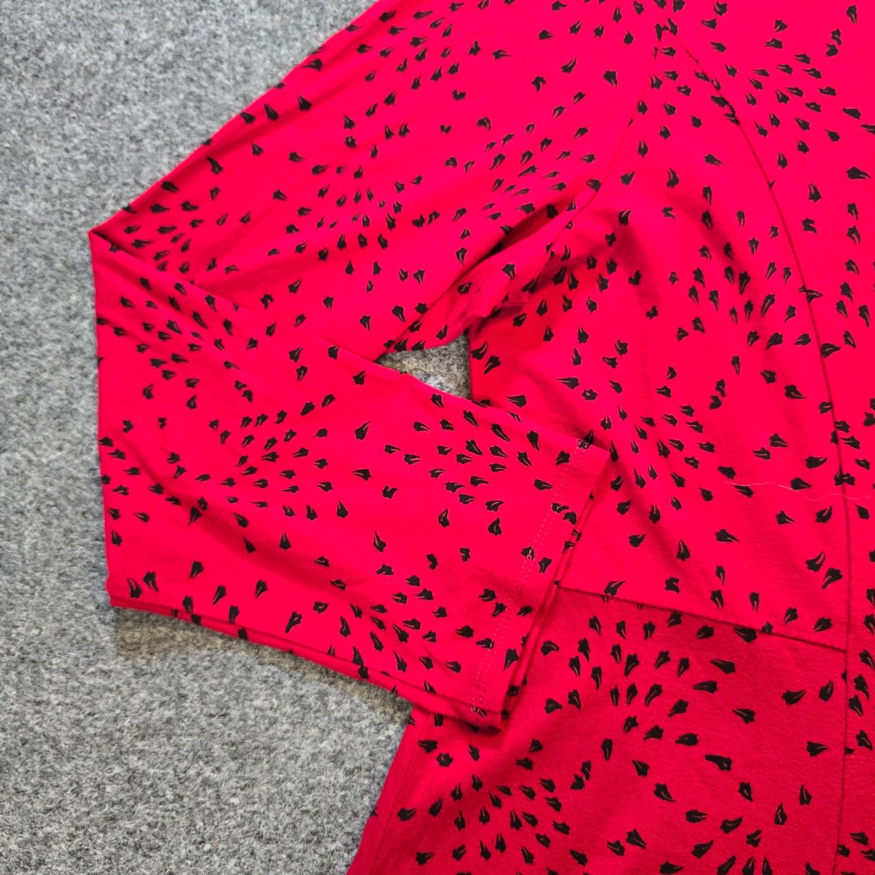 J. Jill J. Jill Top Womens 1X Red Black Dotted Tunic Stretch Wearever Career Casual Shirt Blouse Modern Size XL / US 12-14 / IT 48-50 - 3 Thumbnail