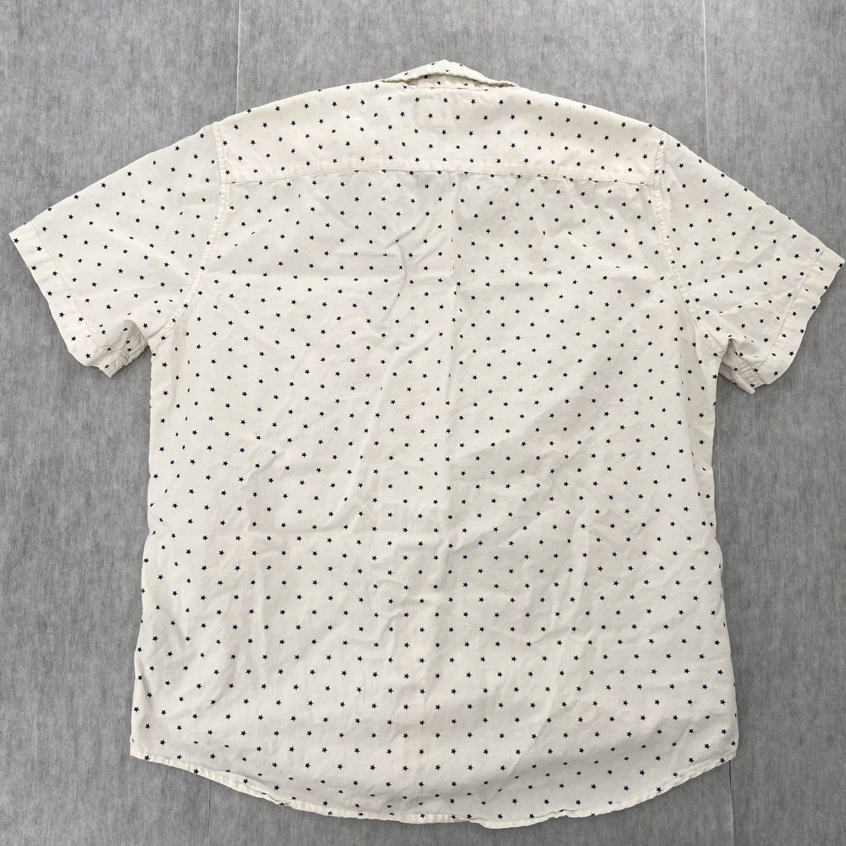 Ralph Lauren VINTAGE Denim & Supply Ralph Lauren Shirt Adult Extra Large White Star Button Short Sleeve Shirt XL White Stars Mens Size US XL / EU 56 / 4 - 2 Thumbnail