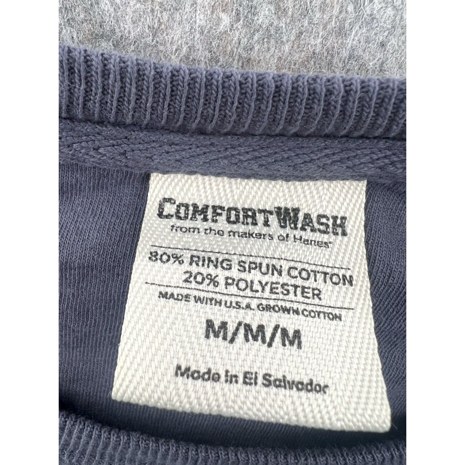 Hanes Hanes Comfort Wash Crewneck Sweatshirt Navy Blue M Women Classic Modern School Logo Cleanup: Crew Neck, Long Sleeve, Cotton Blend, Machine Washable Size M / US 6-8 / IT 42-44 - 5 Thumbnail