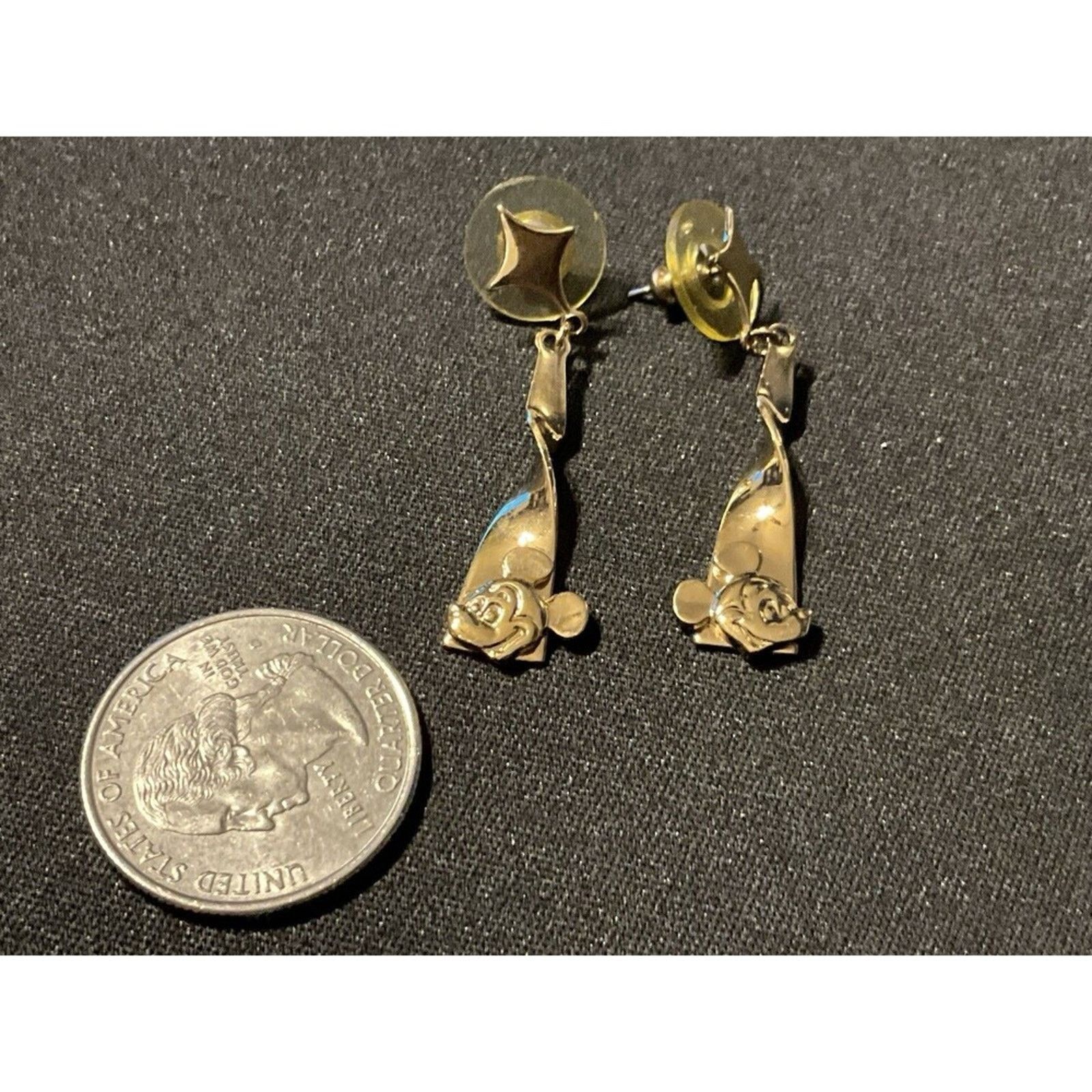 Disney Disney Prototype Gold Tone Earrings Size ONE SIZE - 5 Thumbnail