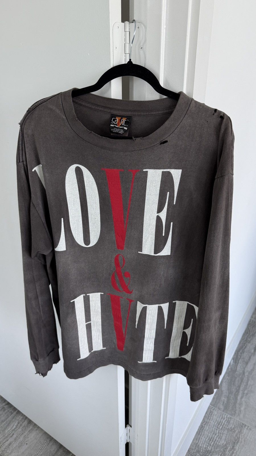 Saint Michael × Vlone Longsleeve Saint Mxxxxxx Vlone | Grailed