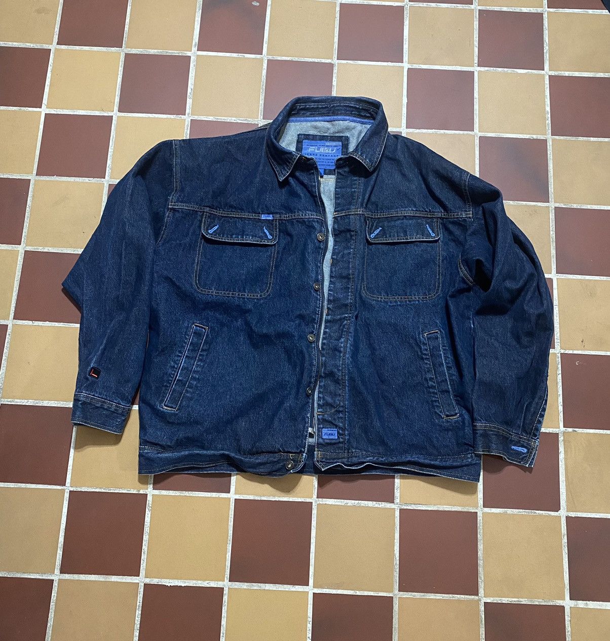 Fubu × Vintage Vintage Y2K FUBU Denim Jacket Baggy 3XL Size US XXL / EU 58 / 5 - 1 Thumbnail