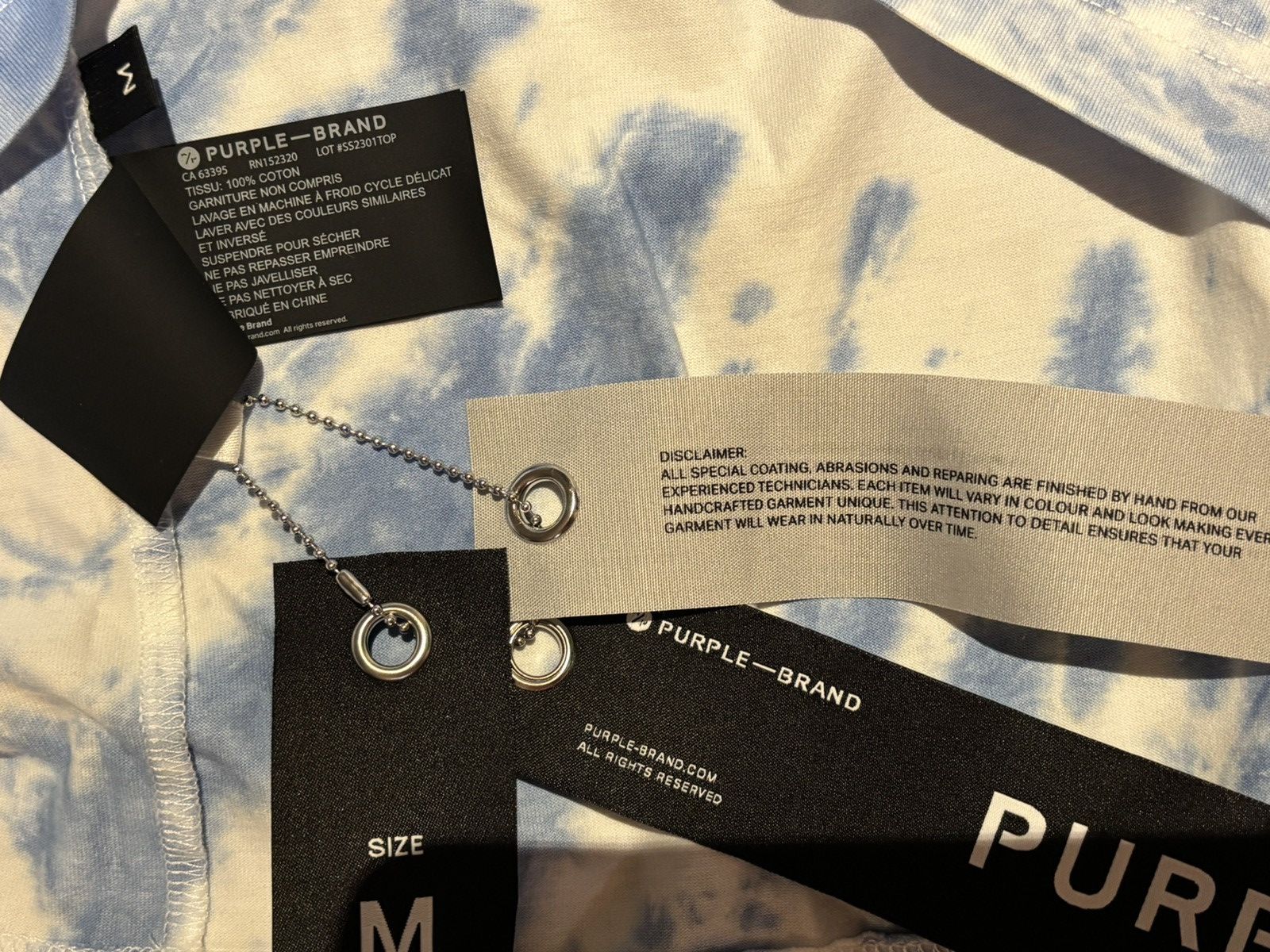 Purple Brand Purple Brand Black Label Blue Tie Dye Long Sleeve Tee NWT Size US M / EU 48-50 / 2 - 5 Thumbnail