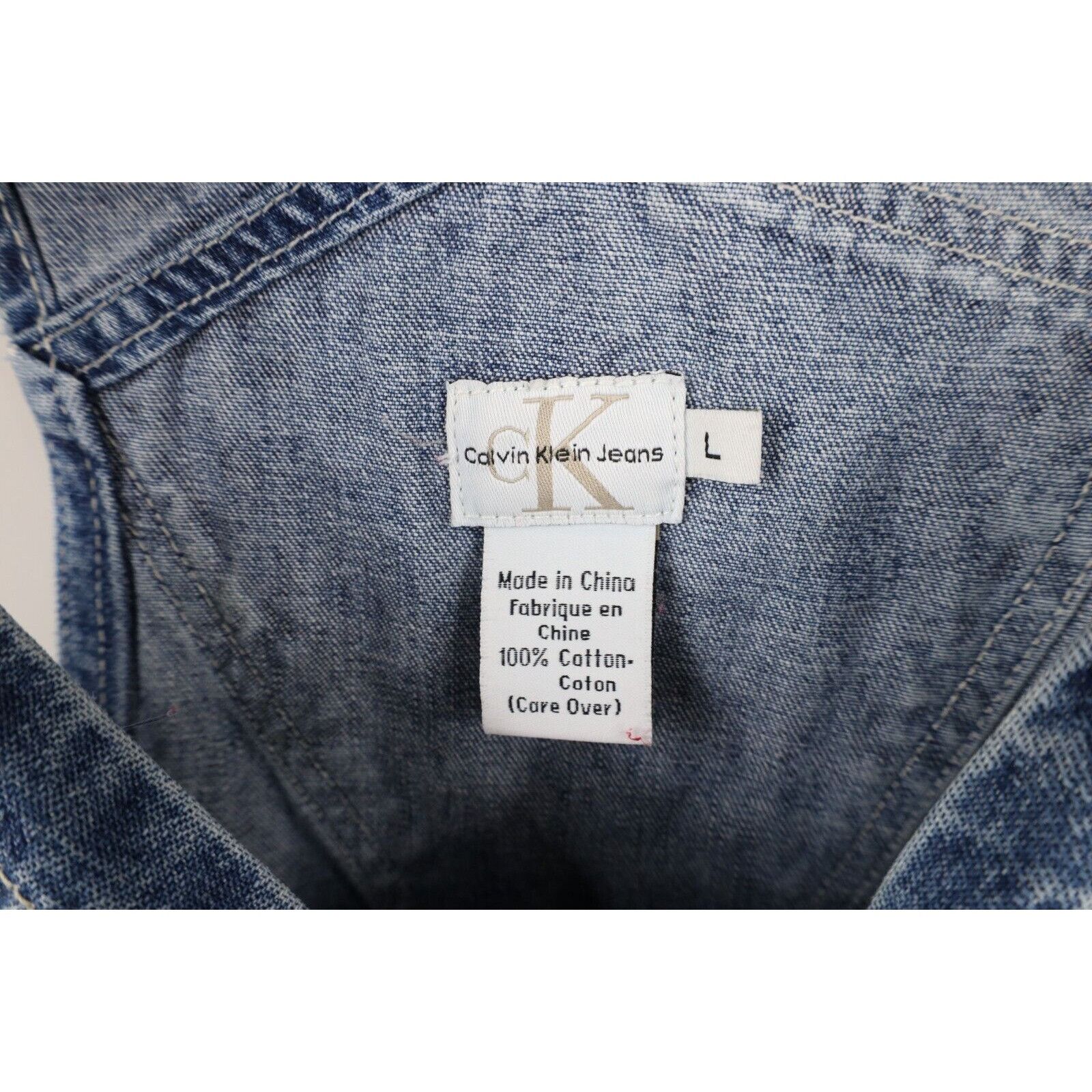 Calvin Klein × Vintage Vintage 90s Calvin Klein Faded Spell Out Wide Leg Overalls Size US 36 / EU 52 - 9 Thumbnail