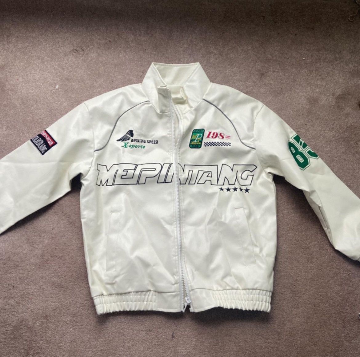 Vintage White racing jacket Size US M / EU 48-50 / 2 - 1 Thumbnail