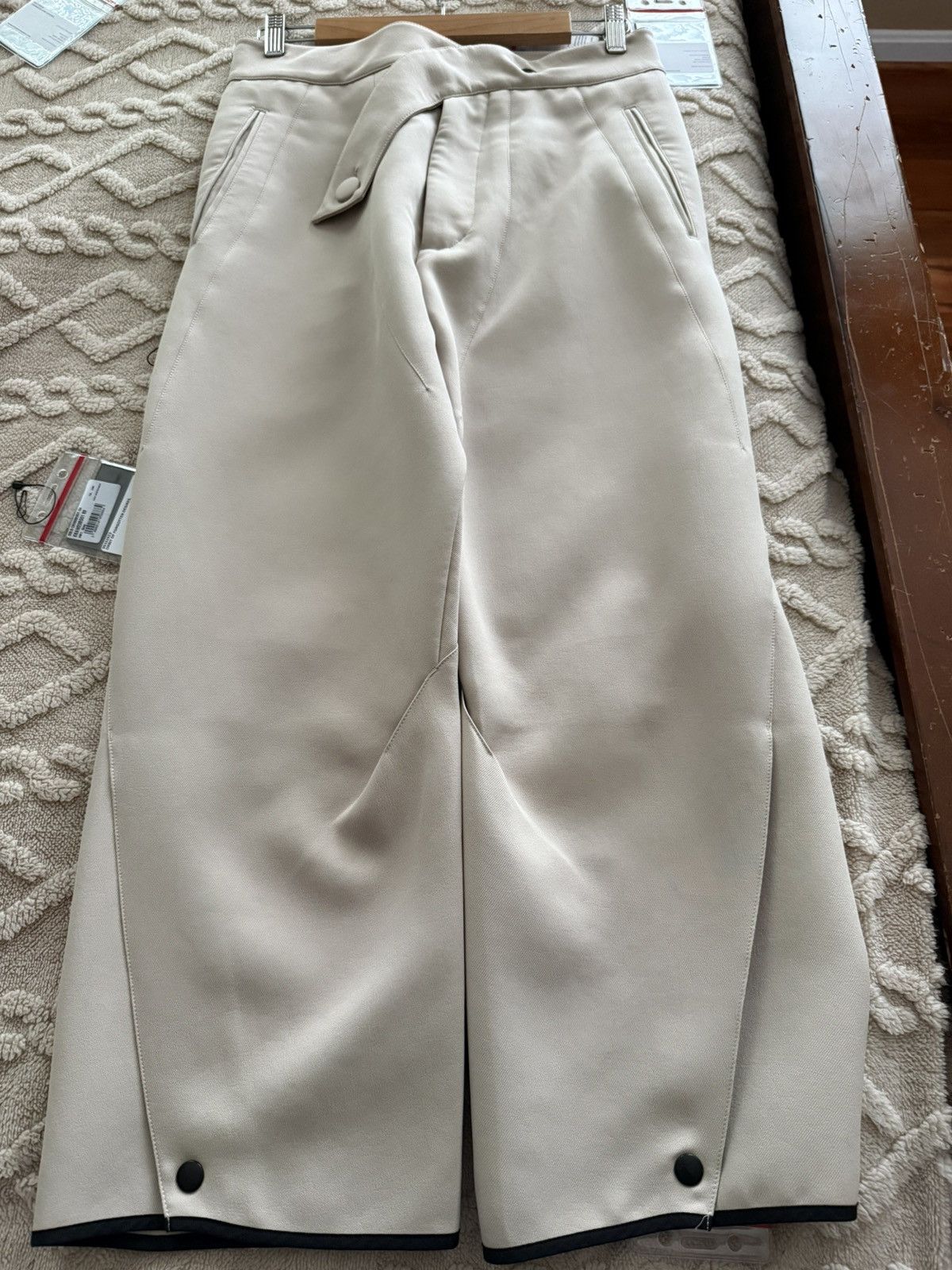 Kiko Kostadinov Lentz Trouser Ivory Beige XS Size US 28 / EU 44 - 4 Thumbnail