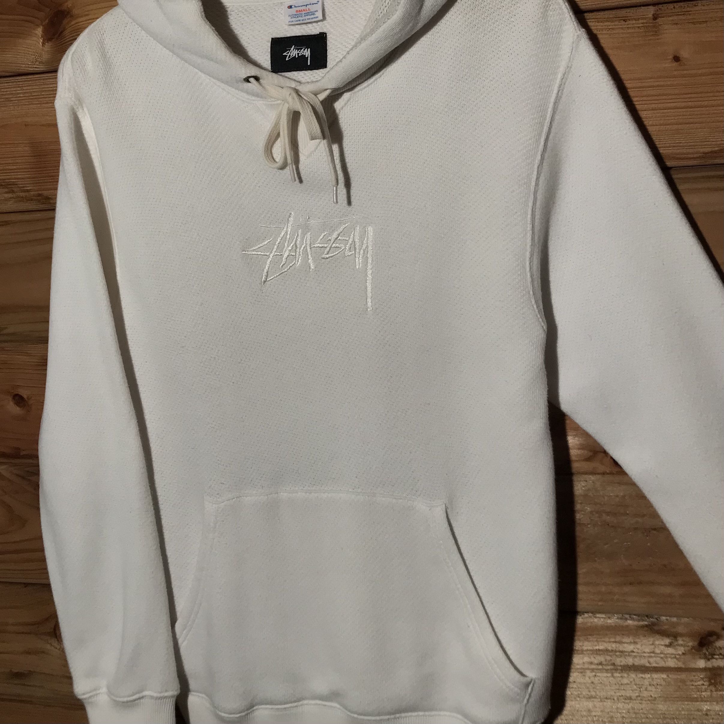 Champion × Stussy 2017 Stussy x Champion Tonal Centre Script Spellout Hoodie Size US S / EU 44-46 / 1 - 7 Thumbnail