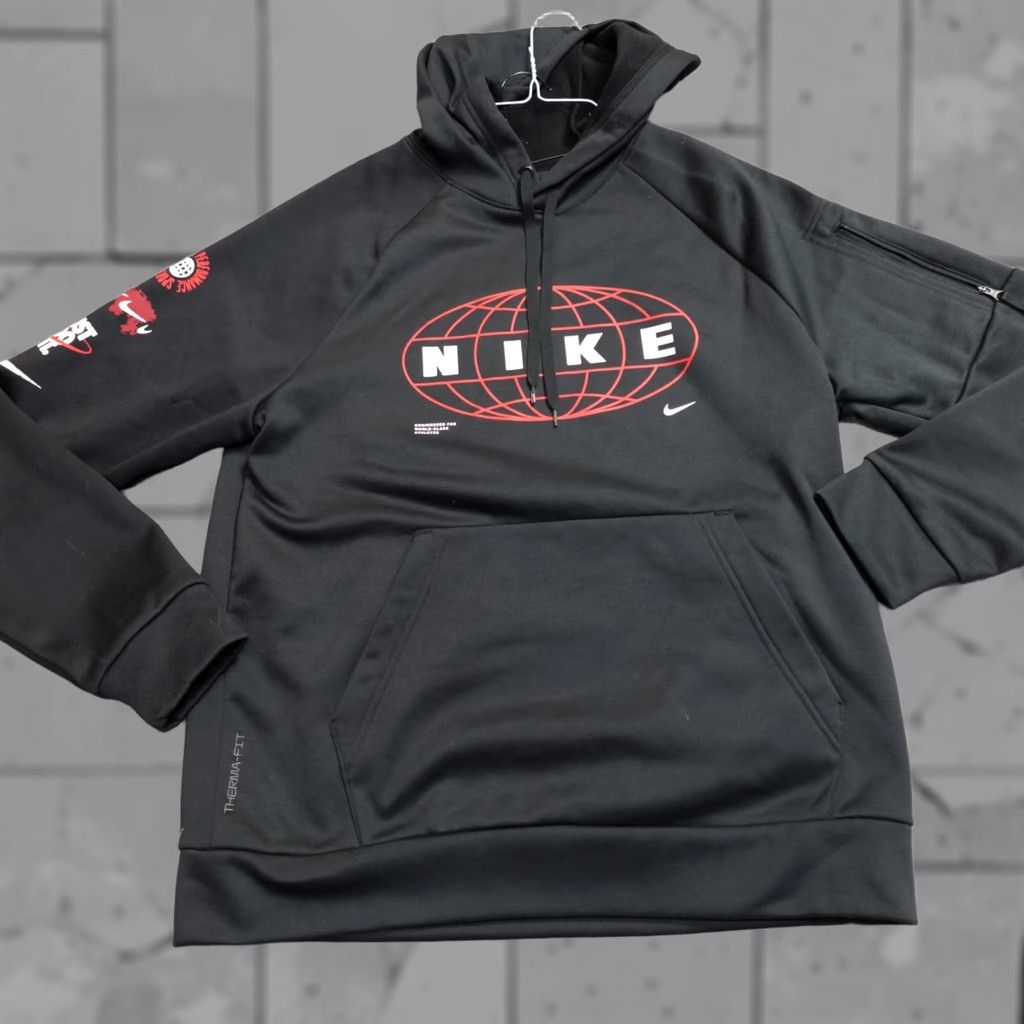 Nike VINTAGE Nike Hoodie Medium Black Fleece Therma Fit Graphic 1 DQ4840 Mens M Size US M / EU 48-50 / 2 - 1 Thumbnail