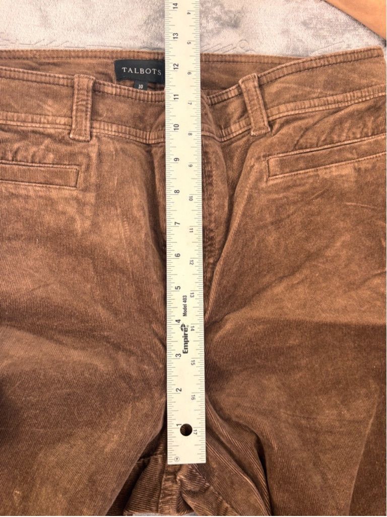 Talbots Women's Talbots Brown Corduroy Pants Size 10 Size 32" / US 10 / IT 46 - 4 Thumbnail